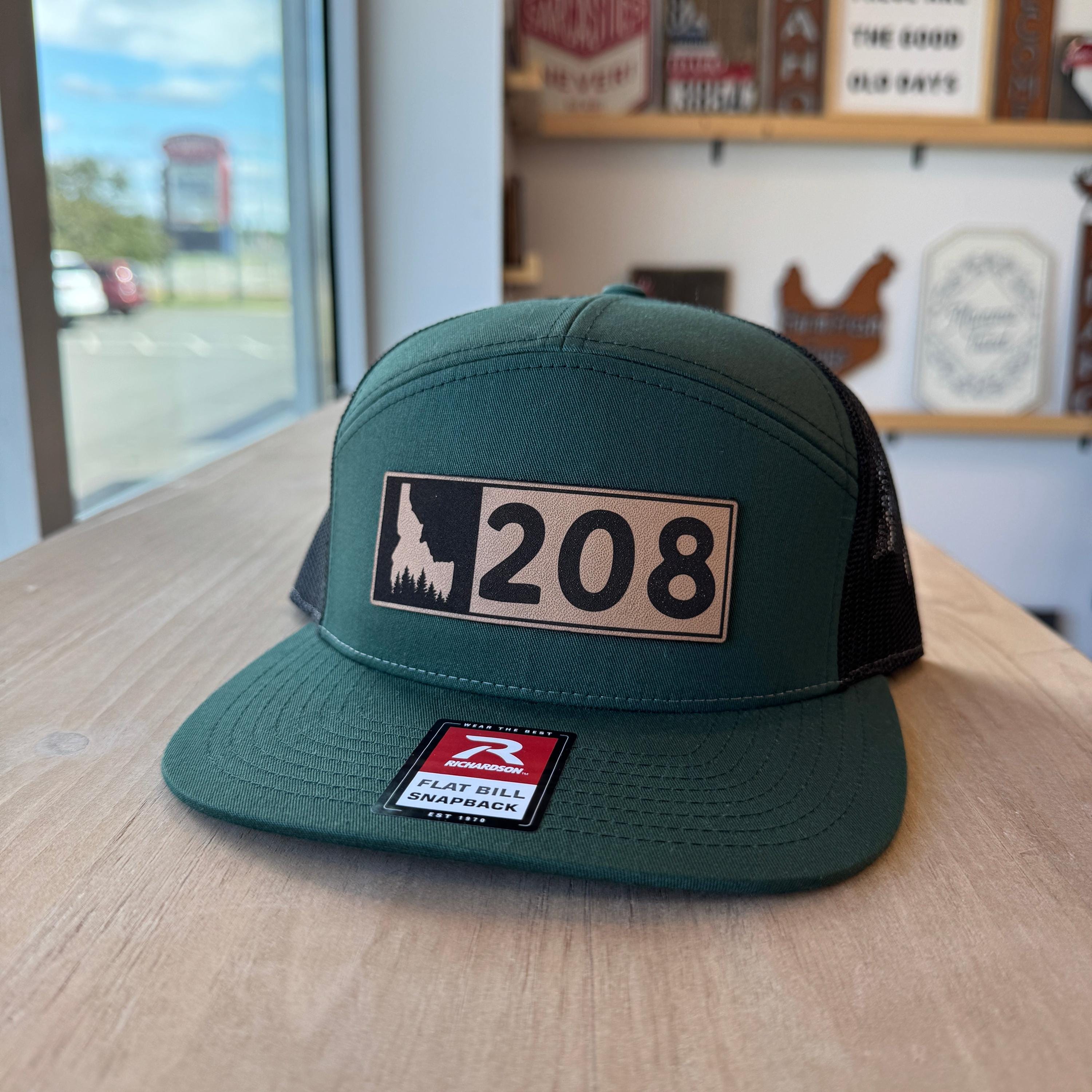 Idaho Snapback Hat, Leather Patch, Breathable Mesh (One Size)-208 Tees Wholesale, Idaho