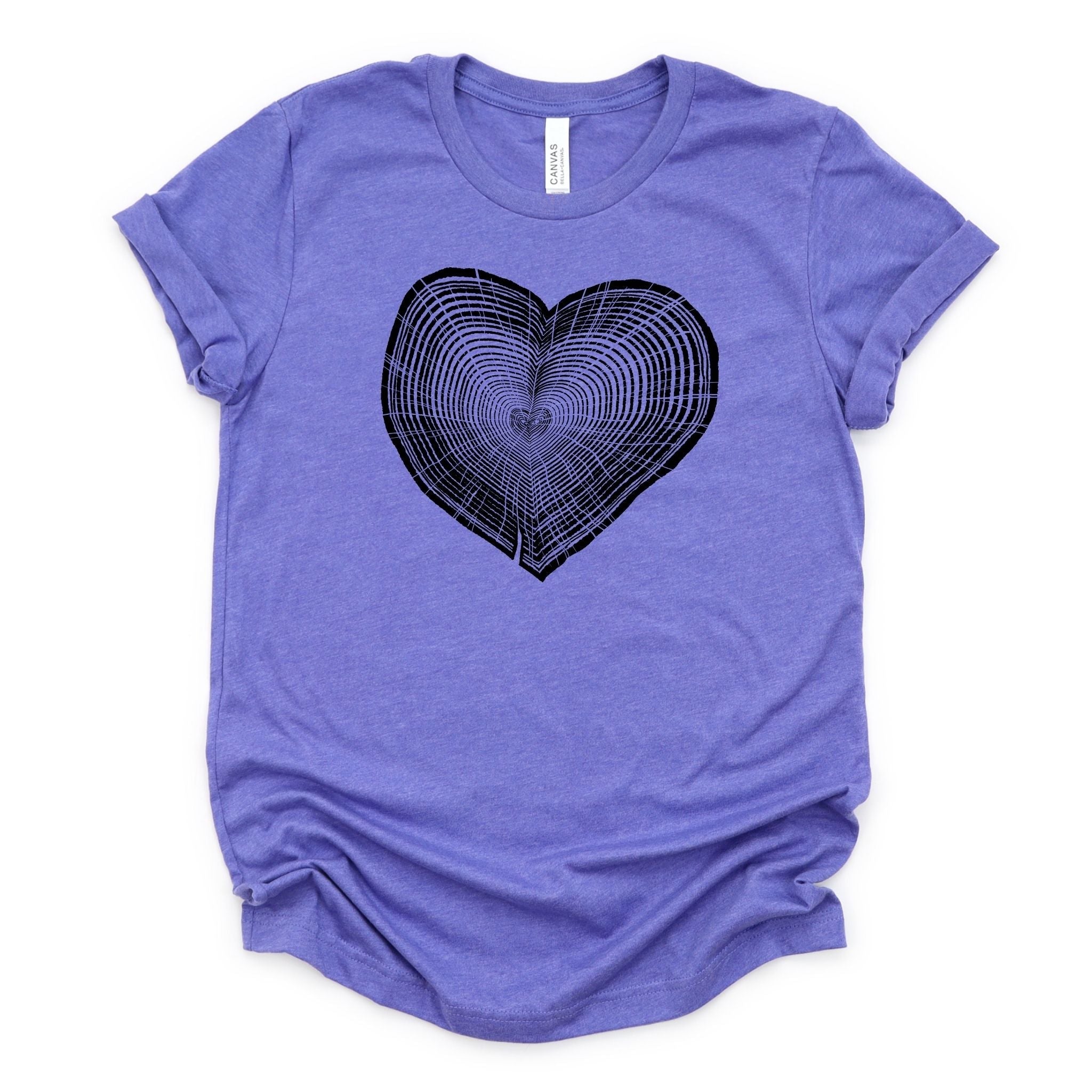 Heart Tree Trunk Graphic Tee Long Sleeve 032-Graphic Tees-208 Tees Wholesale, Idaho