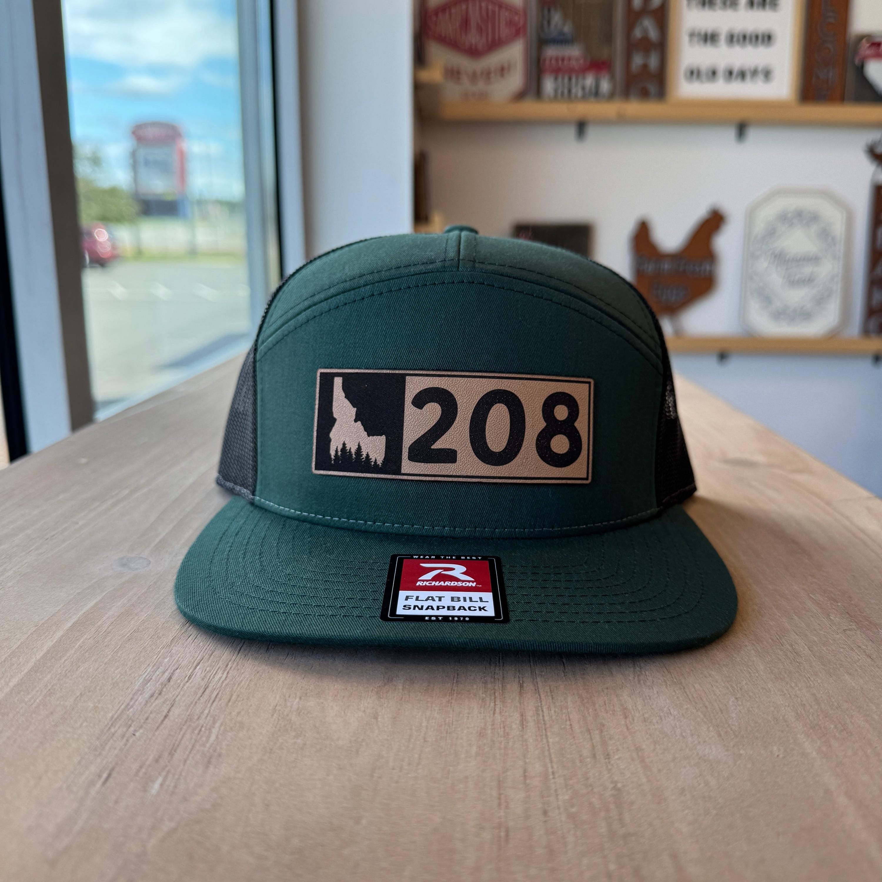 Idaho Snapback Hat, Leather Patch, Breathable Mesh (One Size)-208 Tees Wholesale, Idaho