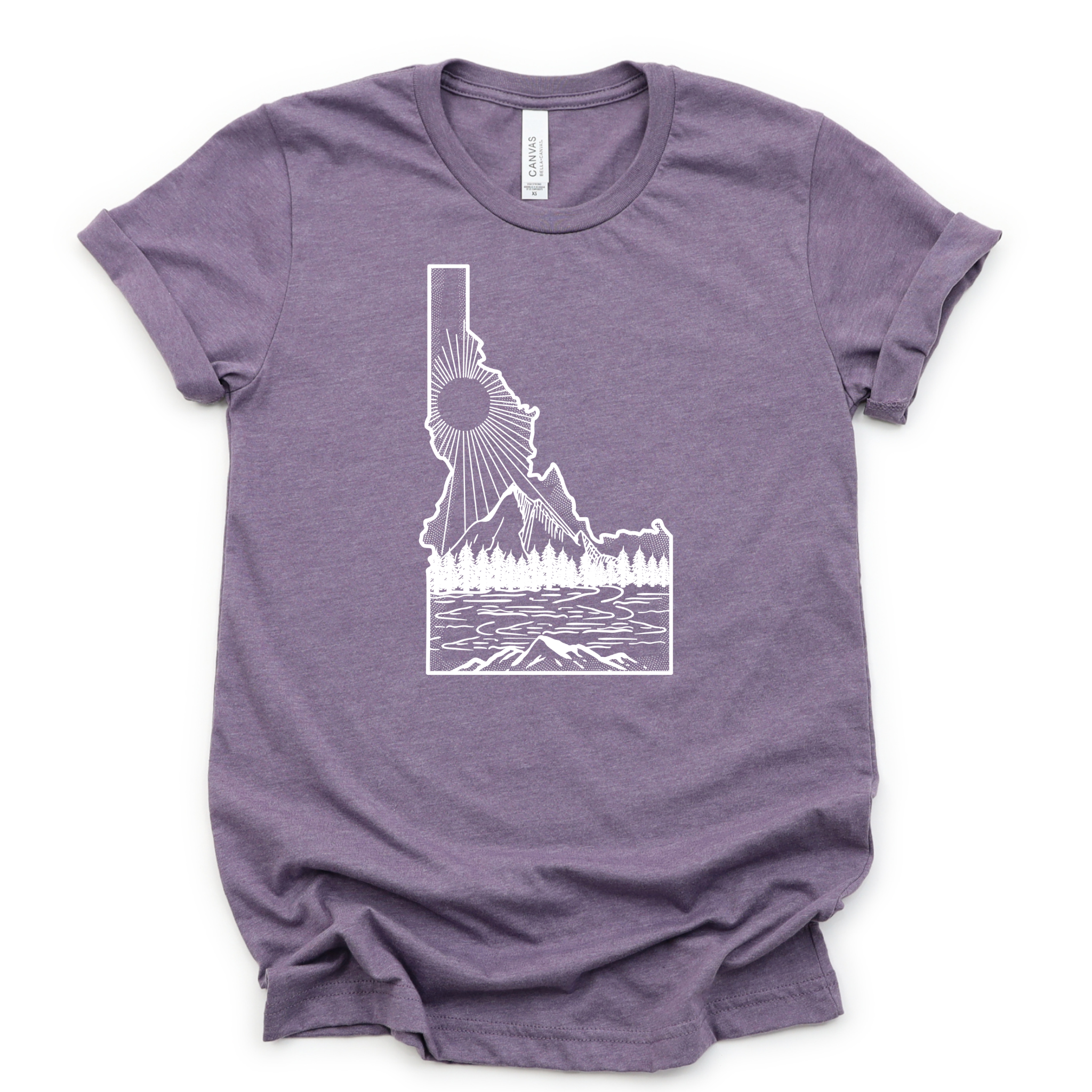 Idaho State Sun & Mountain Graphic Tee 020-Graphic Tees-208 Tees Wholesale, Idaho