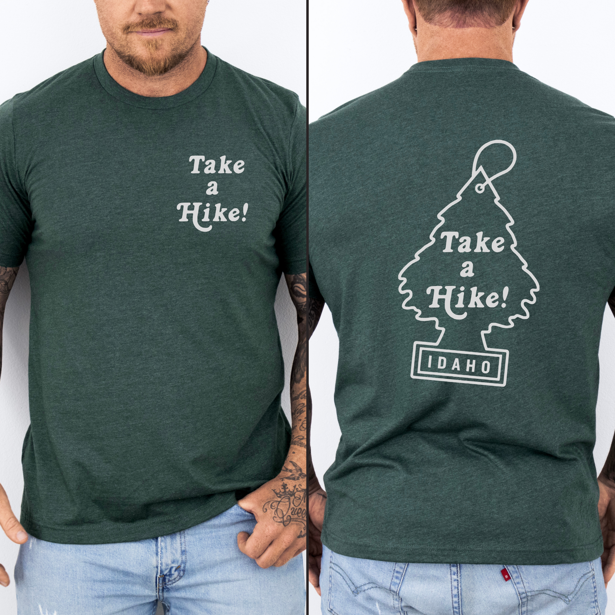 Take a Hike Idaho Front & Back Graphic Tee 308-Graphic Tees-208 Tees Wholesale, Idaho