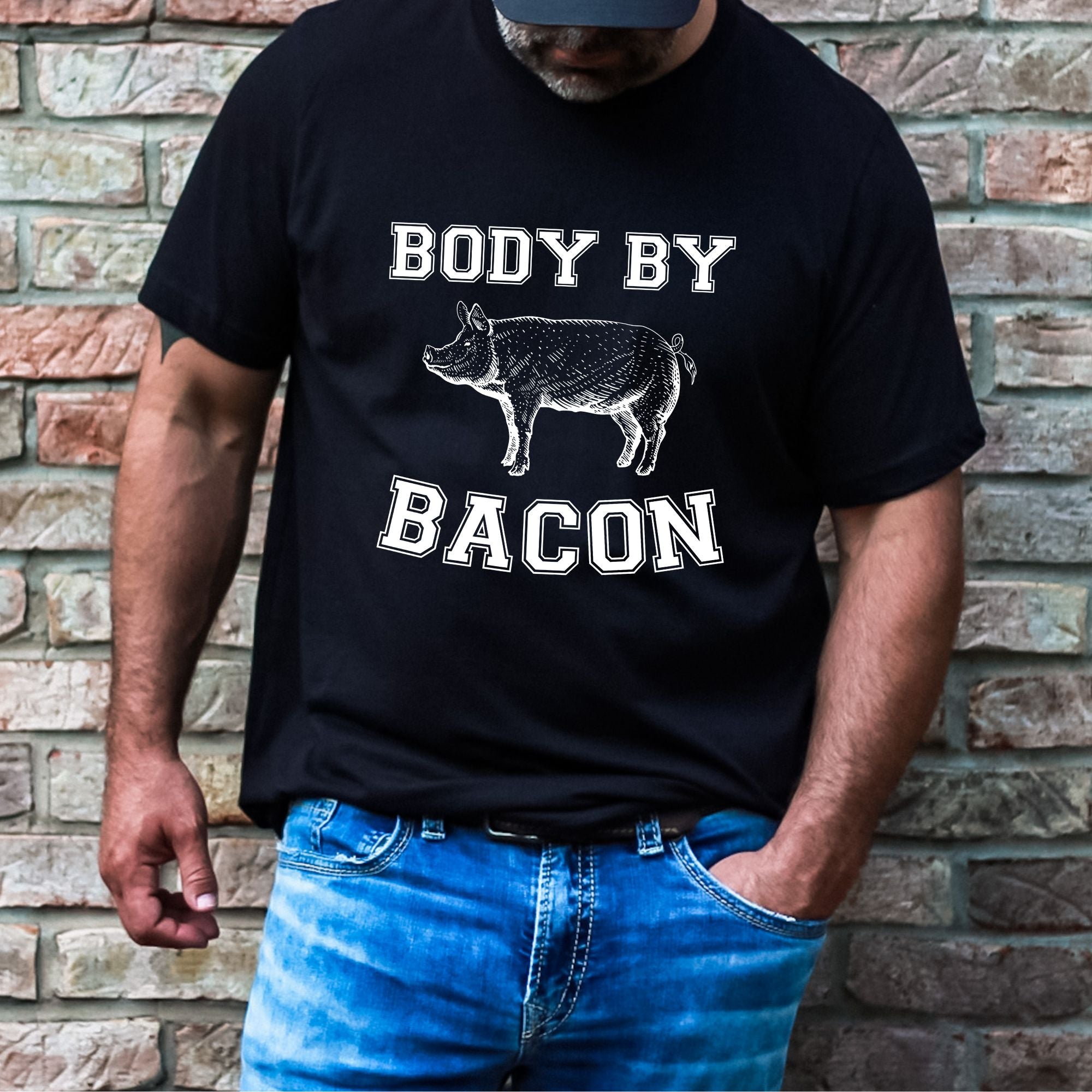 Body by Bacon Graphic Tee 139-Graphic Tees-208 Tees Wholesale, Idaho