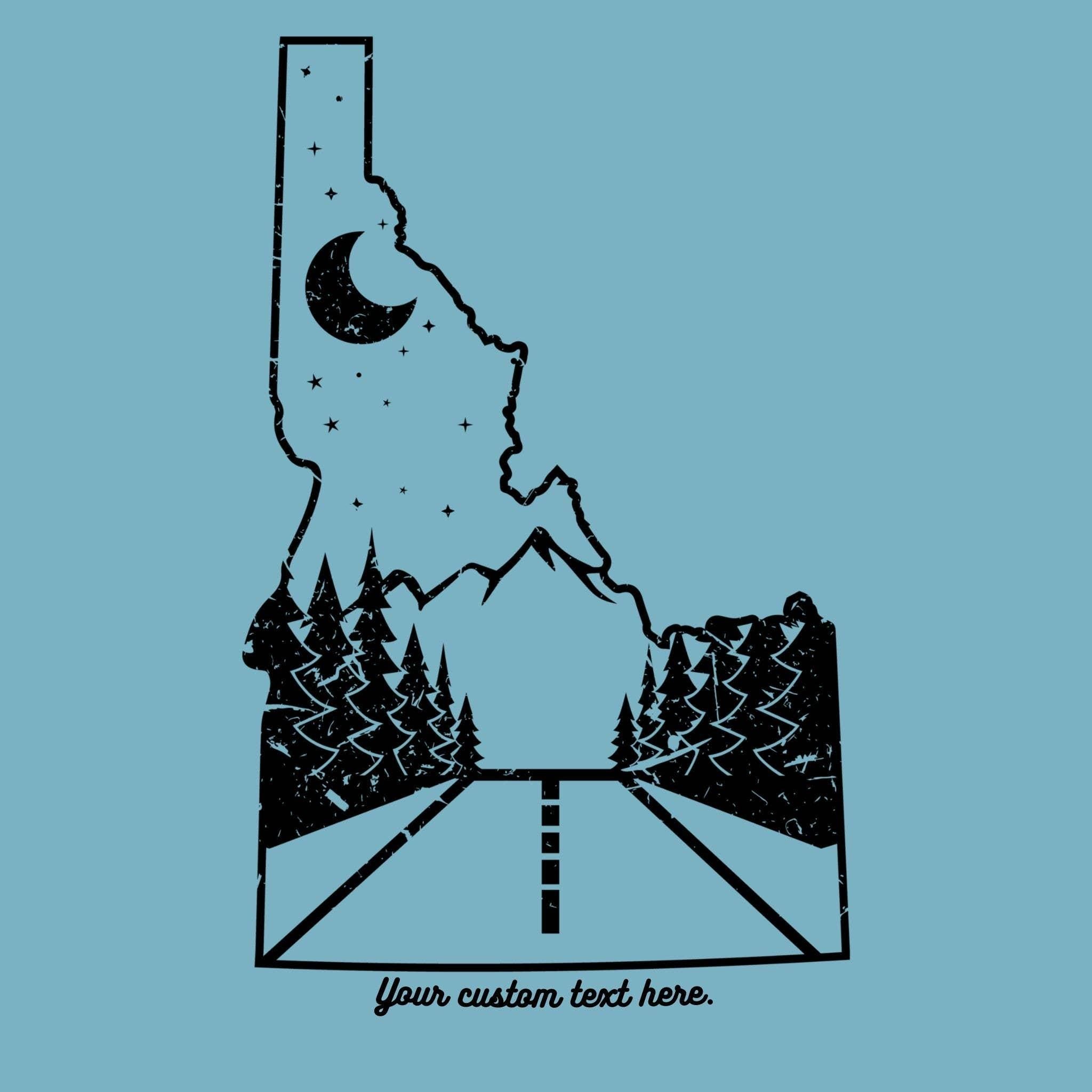 WHOLESALE Idaho State Road Mountain Hoodie Sweatshirt | Crewneck 019-Sweatshirts-208 Tees Wholesale, Idaho