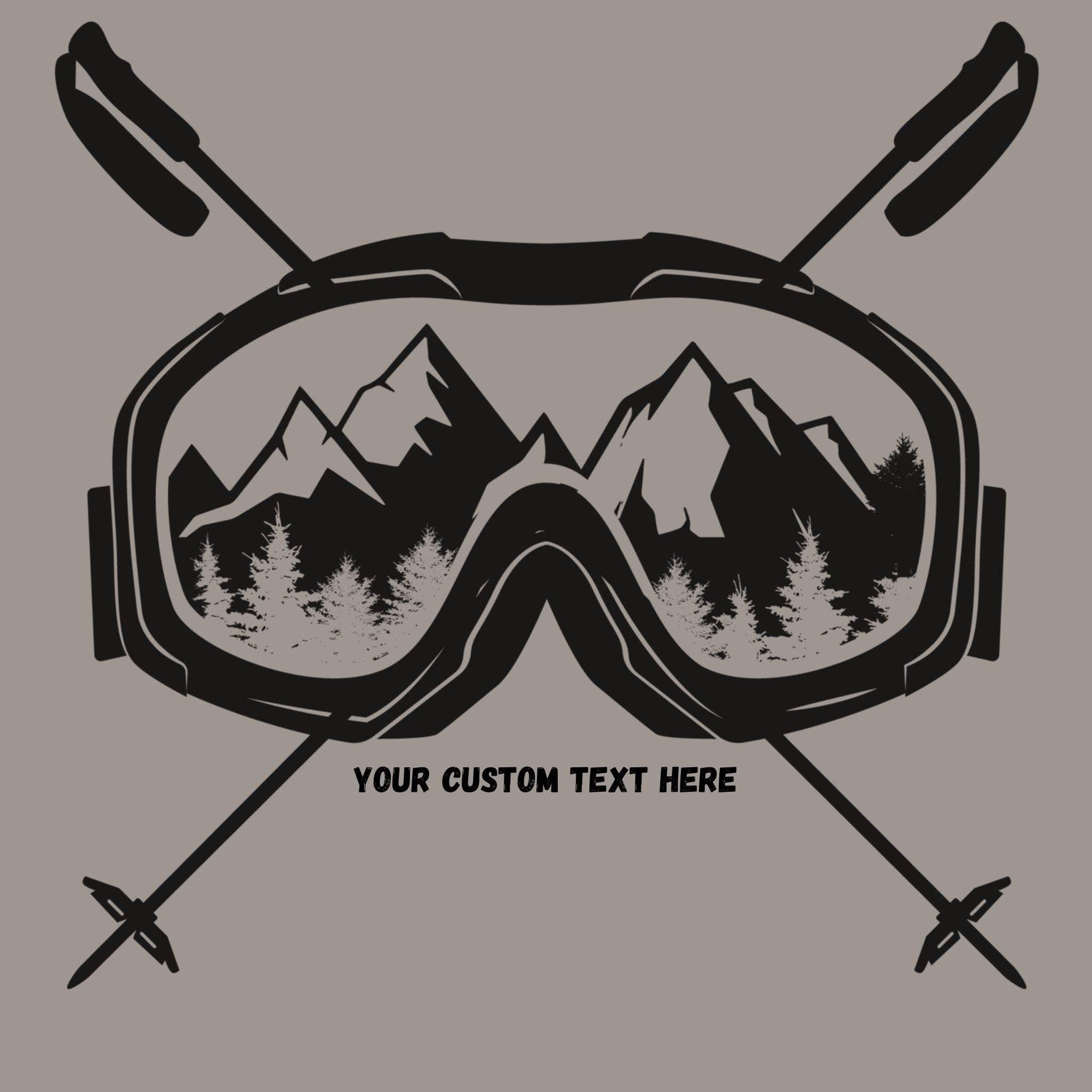 WHOLESALE Ski Goggles Mountain Sweatshirt | Hoodie Sweatshirt 030-Sweatshirts-208 Tees Wholesale, Idaho