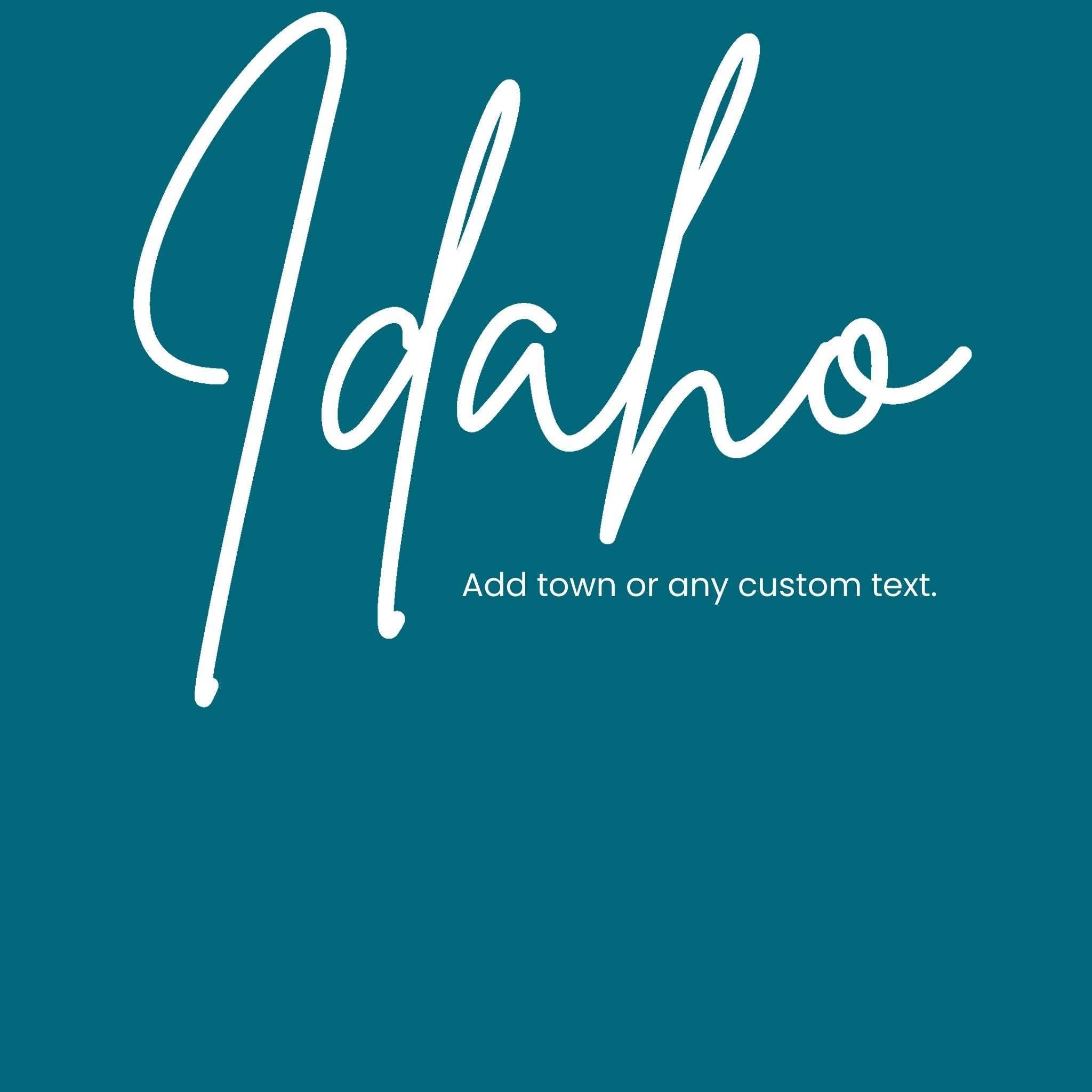 WHOLESALE Idaho Cursive Hoodie Sweatshirt | Crewneck SOO SOFT 004-Sweatshirts-208 Tees Wholesale, Idaho