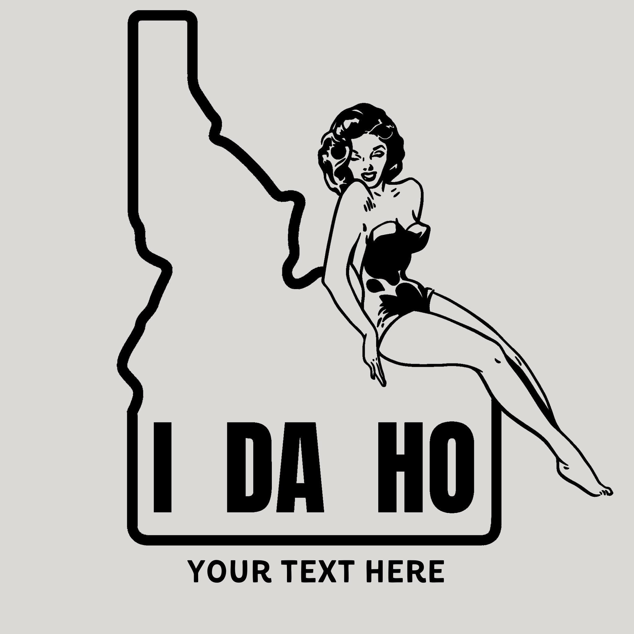 WHOLESALE I Da Ho Funny Crewneck | Hoodie Sweatshirt 283-Sweatshirts-208 Tees Wholesale, Idaho