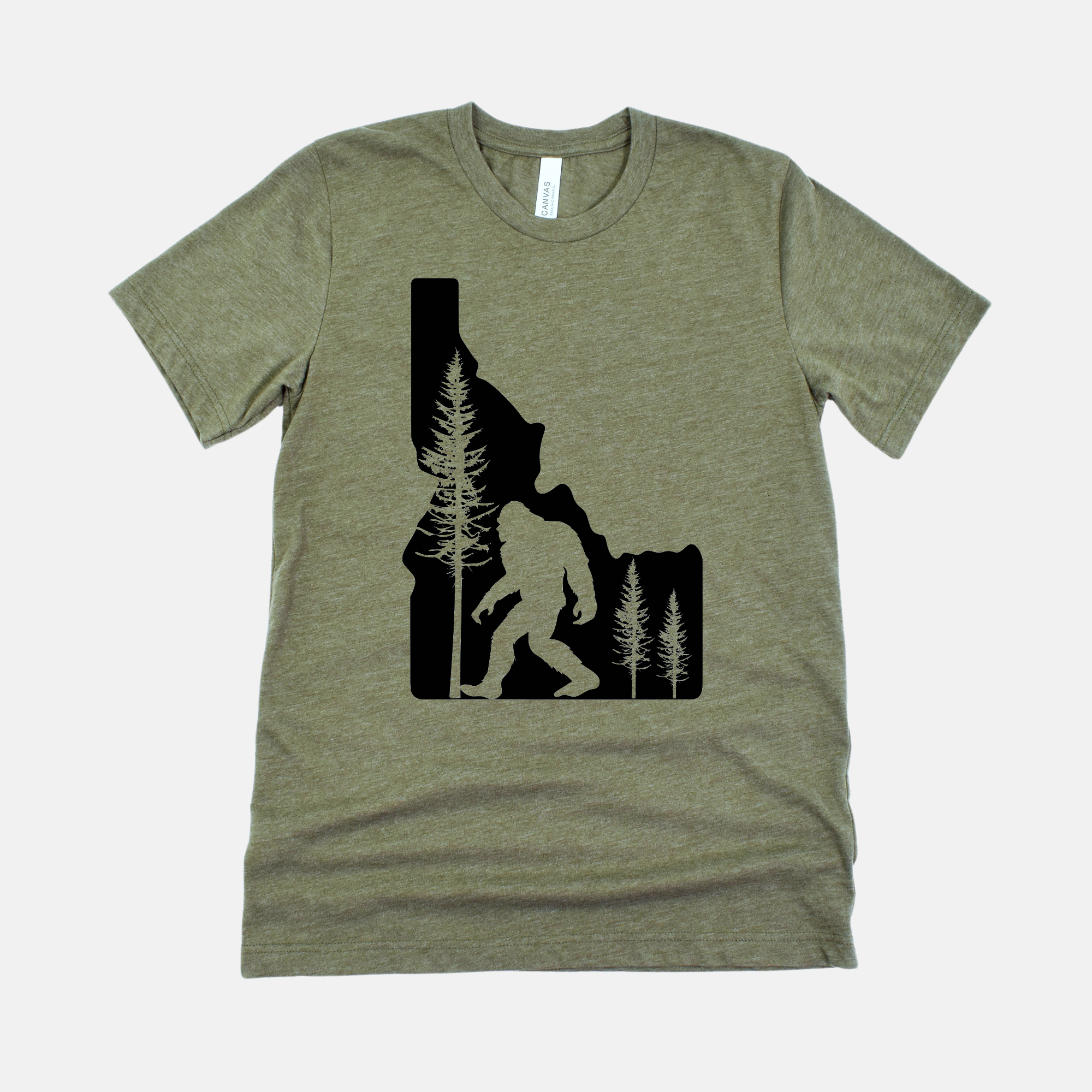 Idaho Bigfoot Graphic Tee Long Sleeve 271-Graphic Tees-208 Tees Wholesale, Idaho
