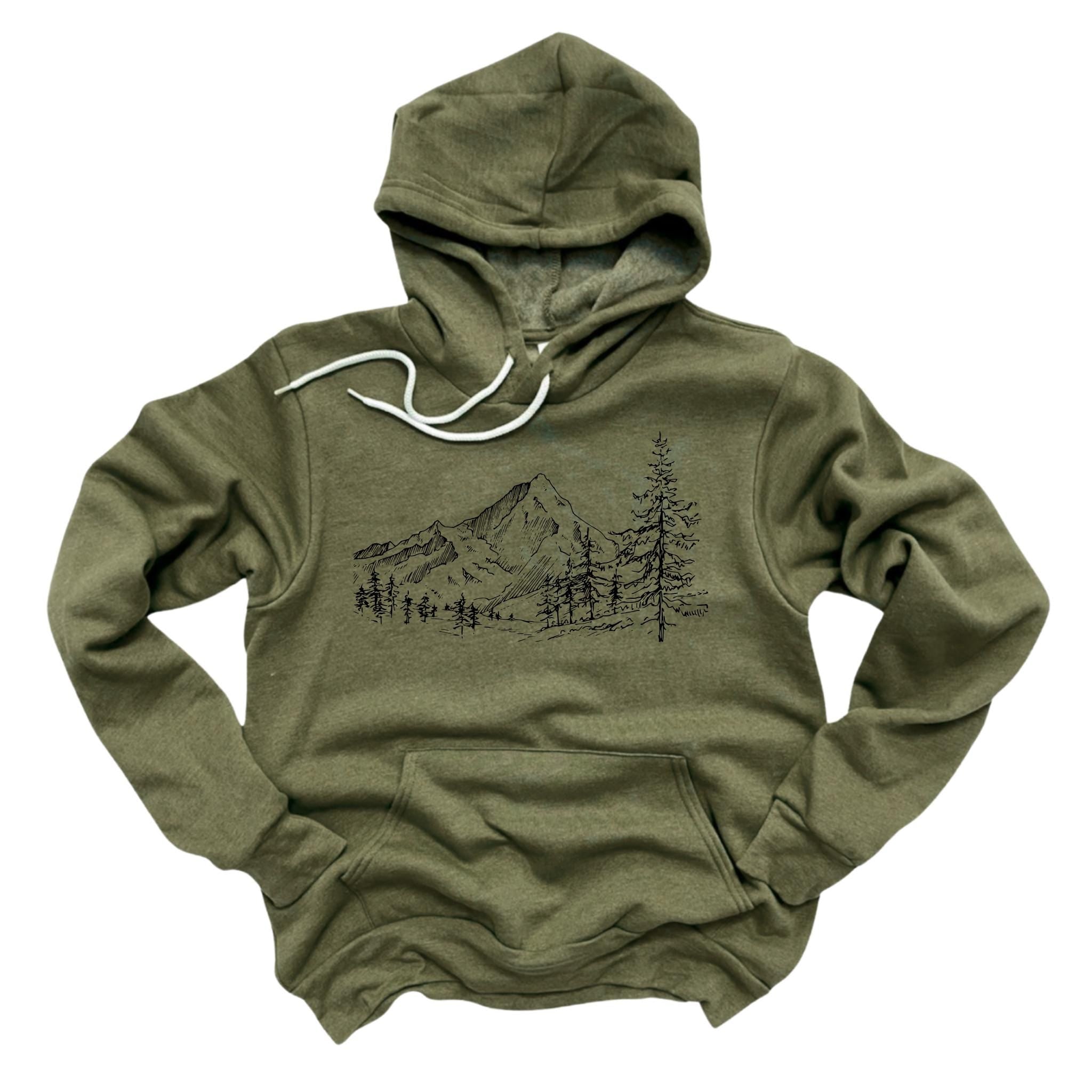 WHOLESALE Mountain Forest Crewneck | Hoodie Sweatshirt 314-Sweatshirts-208 Tees Wholesale, Idaho