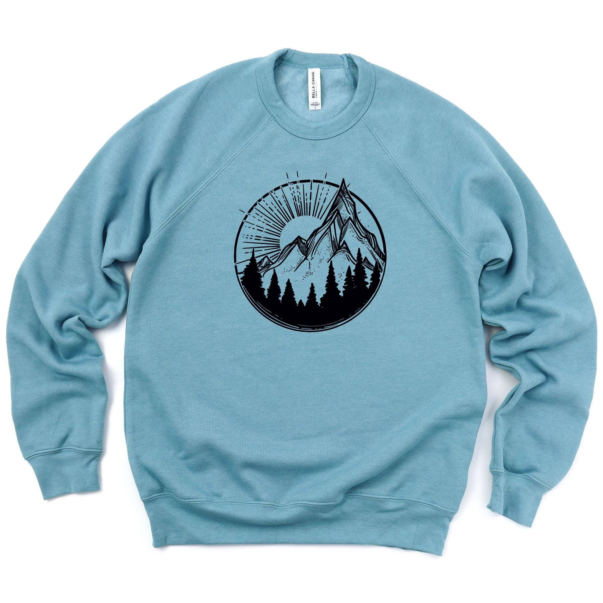 WHOLESALE Mountain Crewneck Sweatshirt | Hoodie Sweatshirt 046-Sweatshirts-208 Tees Wholesale, Idaho