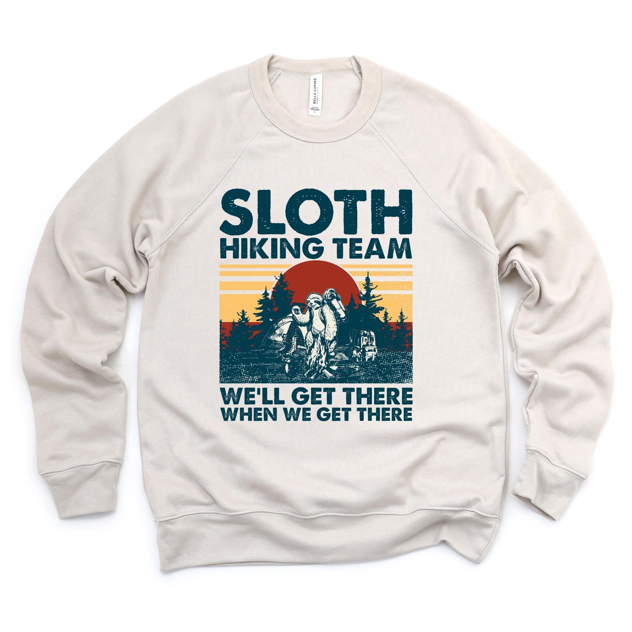 WHOLESALE Sloth Hiking Team Crewneck Sweatshirt | 169-Sweatshirts-208 Tees Wholesale, Idaho