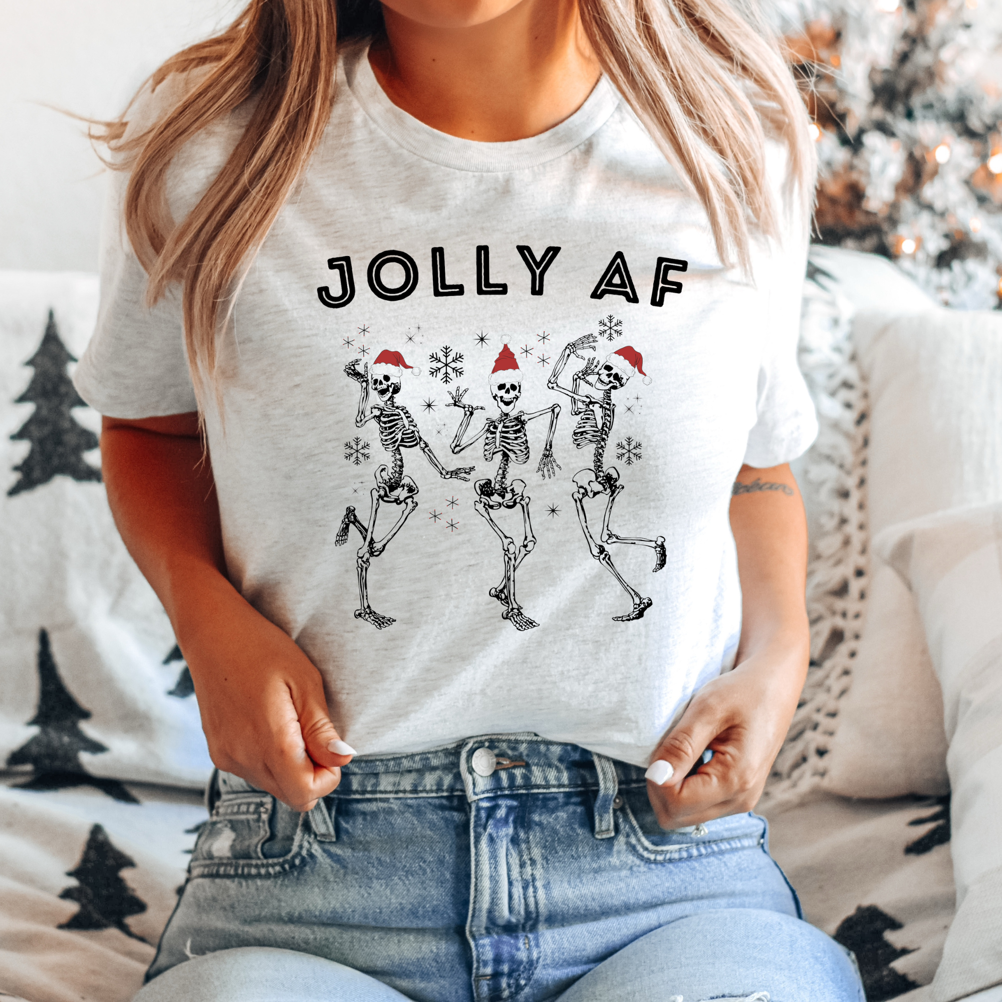 Jolly AF Christmas Tshirt for Women *UNISEX FIT*-208 Tees Wholesale, Idaho