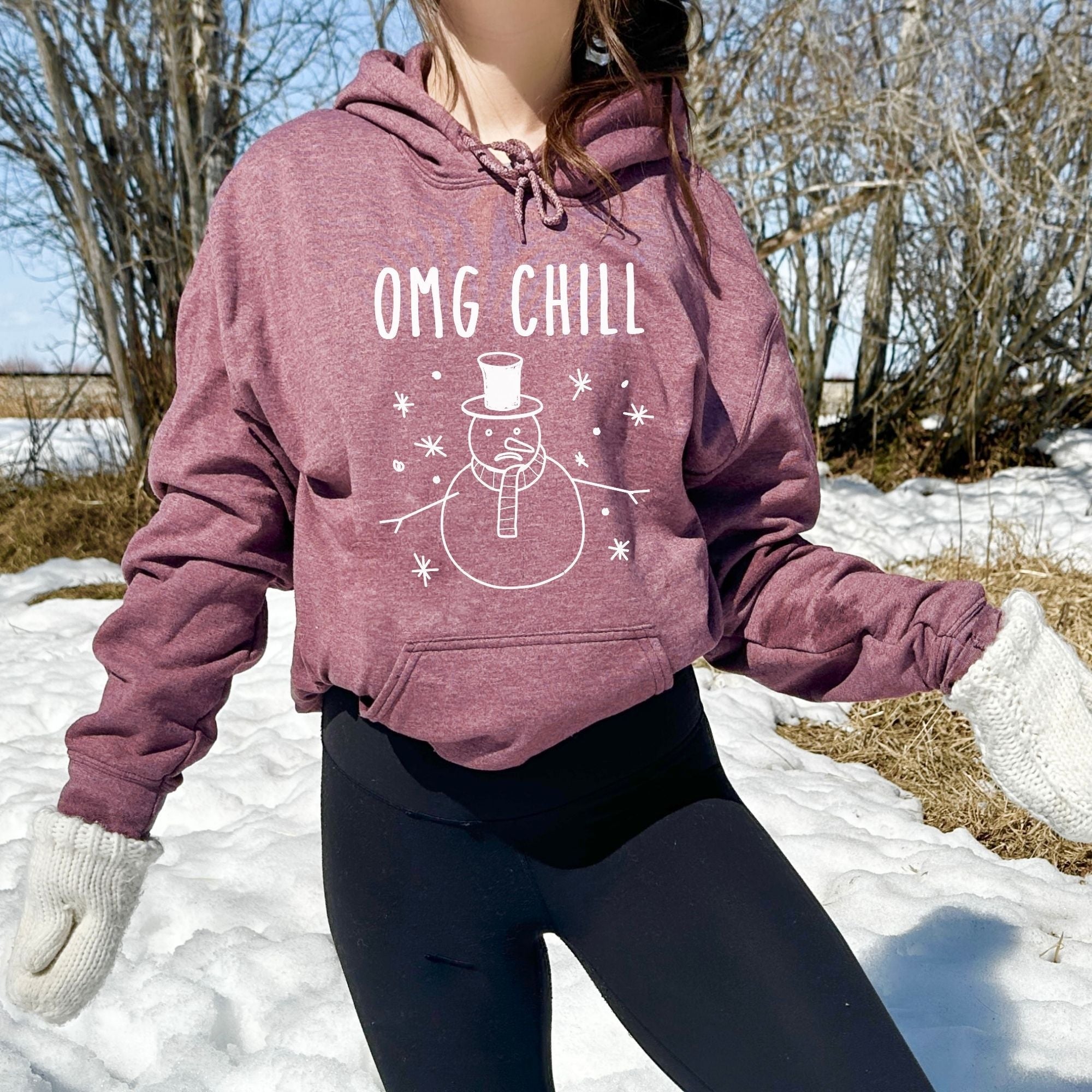 OMG Chill Sweatshirt - Funny Snowman Hoodie or Crewneck *UNISEX FIT*-Sweatshirts-208 Tees Wholesale, Idaho