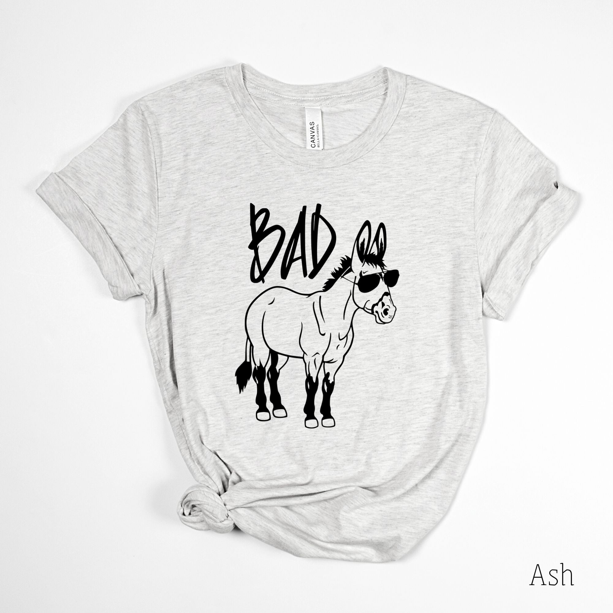 Funny Badass Donkey TShirt *UNISEX FIT*-Womens Tees-208 Tees Wholesale, Idaho