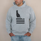 Idaho American Flag Sweatshirt - Idahoan Flag Hoodie *UNISEX FIT*-Sweatshirts-208 Tees Wholesale, Idaho