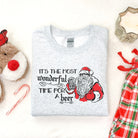 Santa Drinking Crewneck Sweatshirt Holiday Season Hoodie *UNISEX FIT*-Sweatshirts-208 Tees Wholesale, Idaho