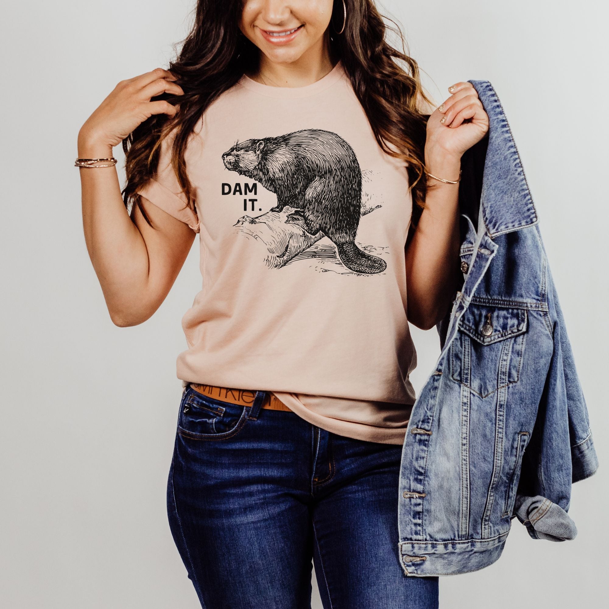 Dam It Hilarious Beaver TShirt Nature Graphic Tee *UNISEX FIT*-Graphic Tees-208 Tees Wholesale, Idaho