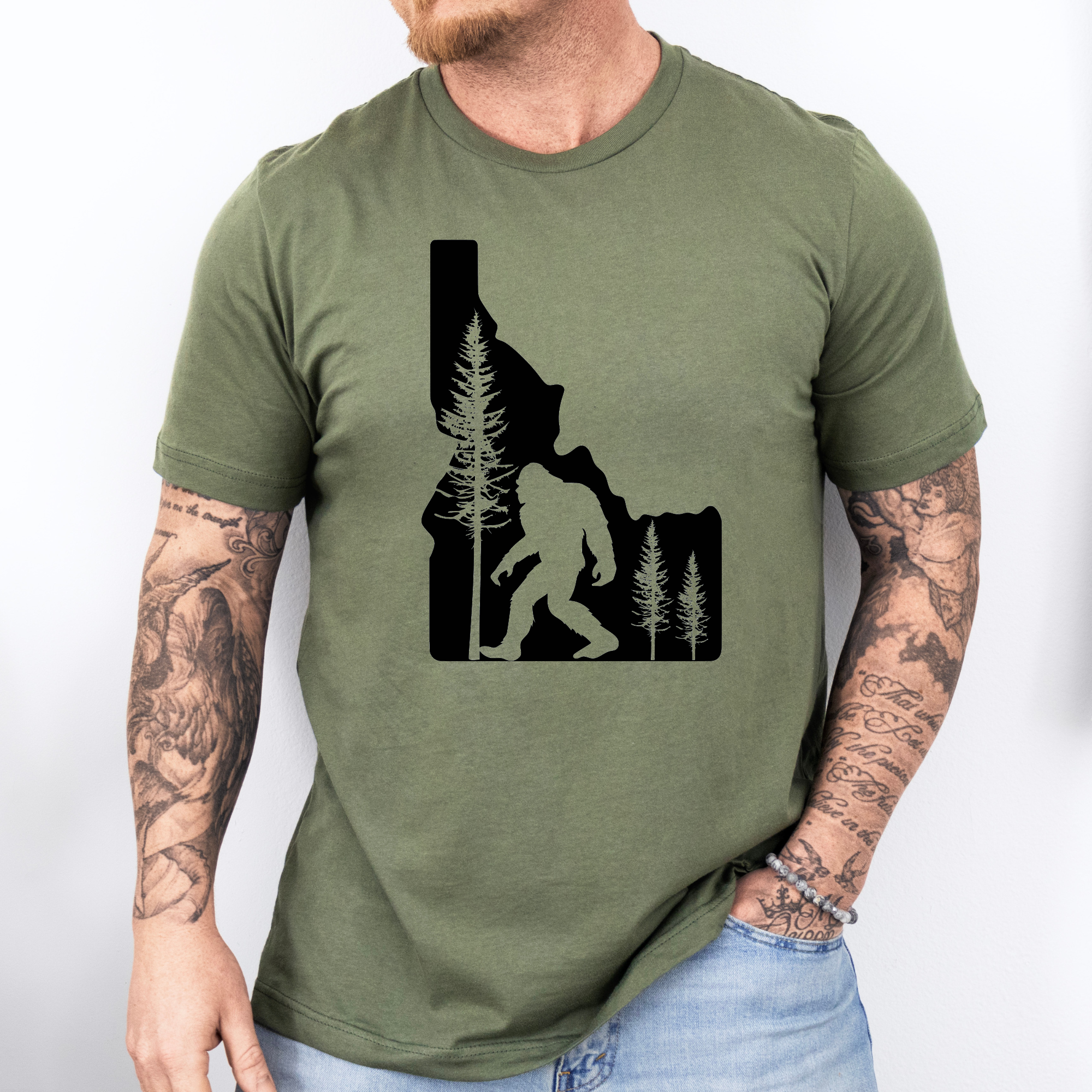 Idaho Bigfoot TShirt *UNISEX FIT*-Graphic Tees-208 Tees Wholesale, Idaho