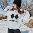 Hilarious I'm Difficult Crewneck Skier Hoodie Skiing Sweatshirt *UNISEX FIT*-Sweatshirts-208 Tees Wholesale, Idaho