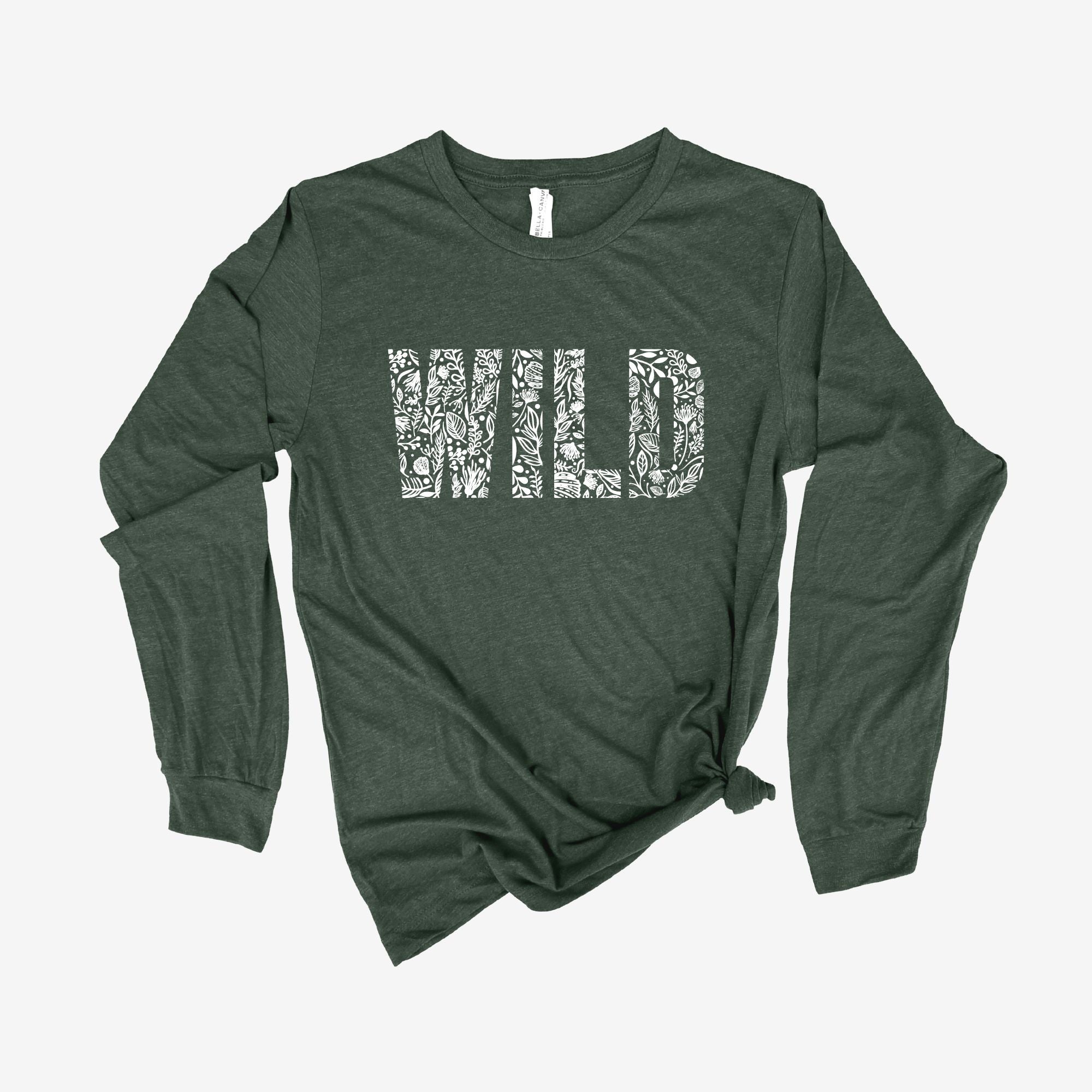 Floral Wild Long Sleeve 35T *UNISEX FIT*-Long Sleeves-208 Tees Wholesale, Idaho