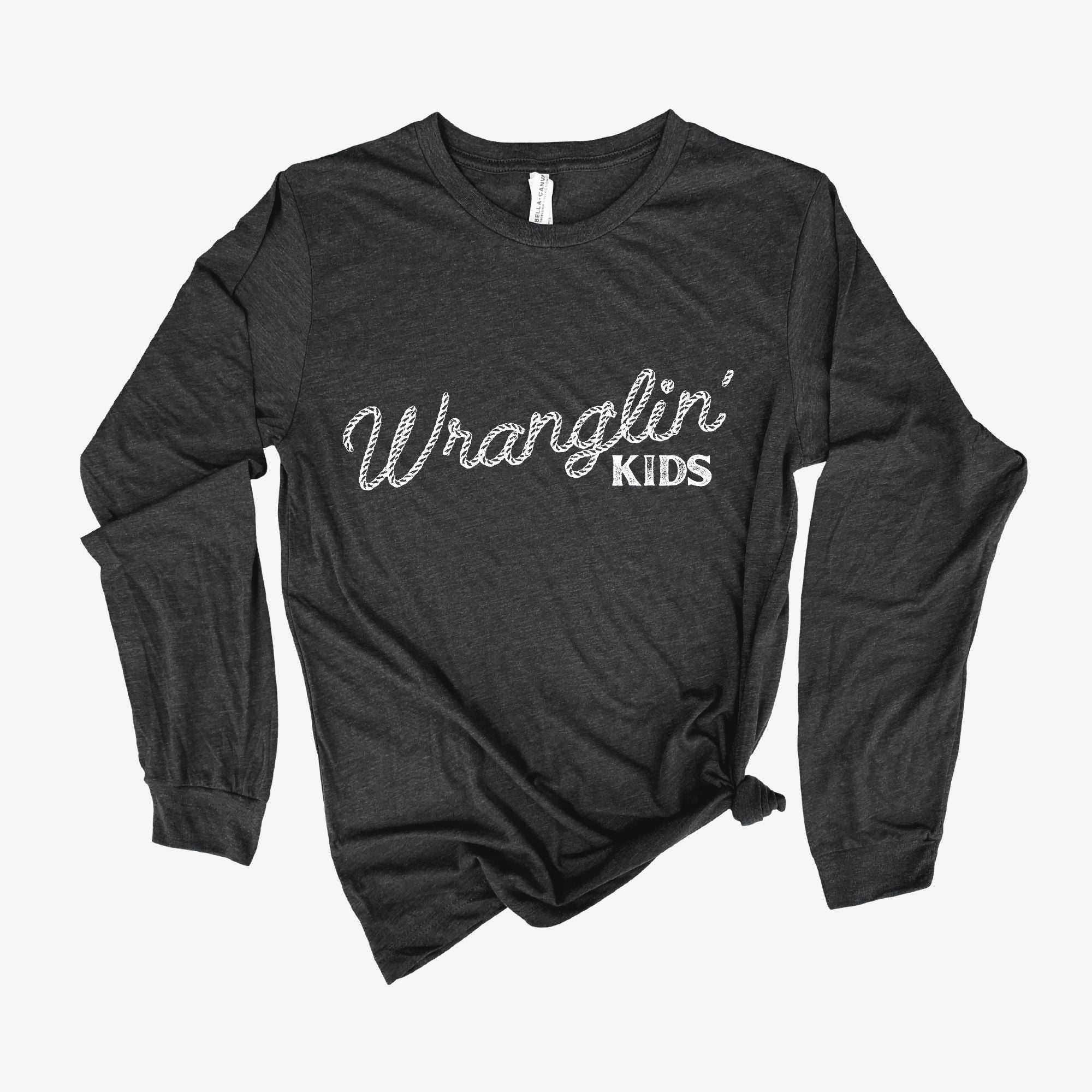 Wranglin' Kids Long Sleeve Shirt 177T *UNISEX FIT*-Long Sleeves-208 Tees Wholesale, Idaho