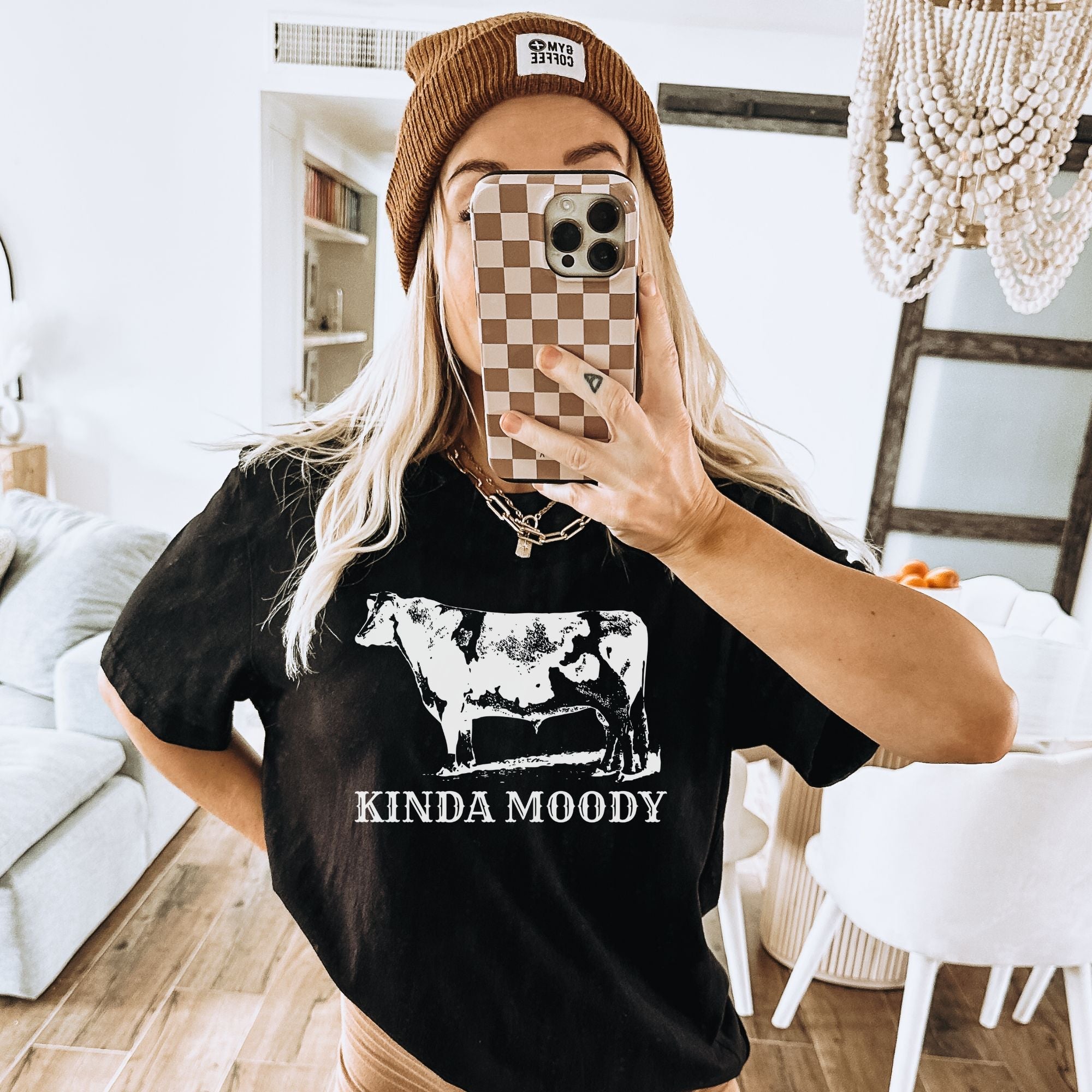 Moody Cow TShirt *UNISEX FIT*-Womens Tees-208 Tees Wholesale, Idaho