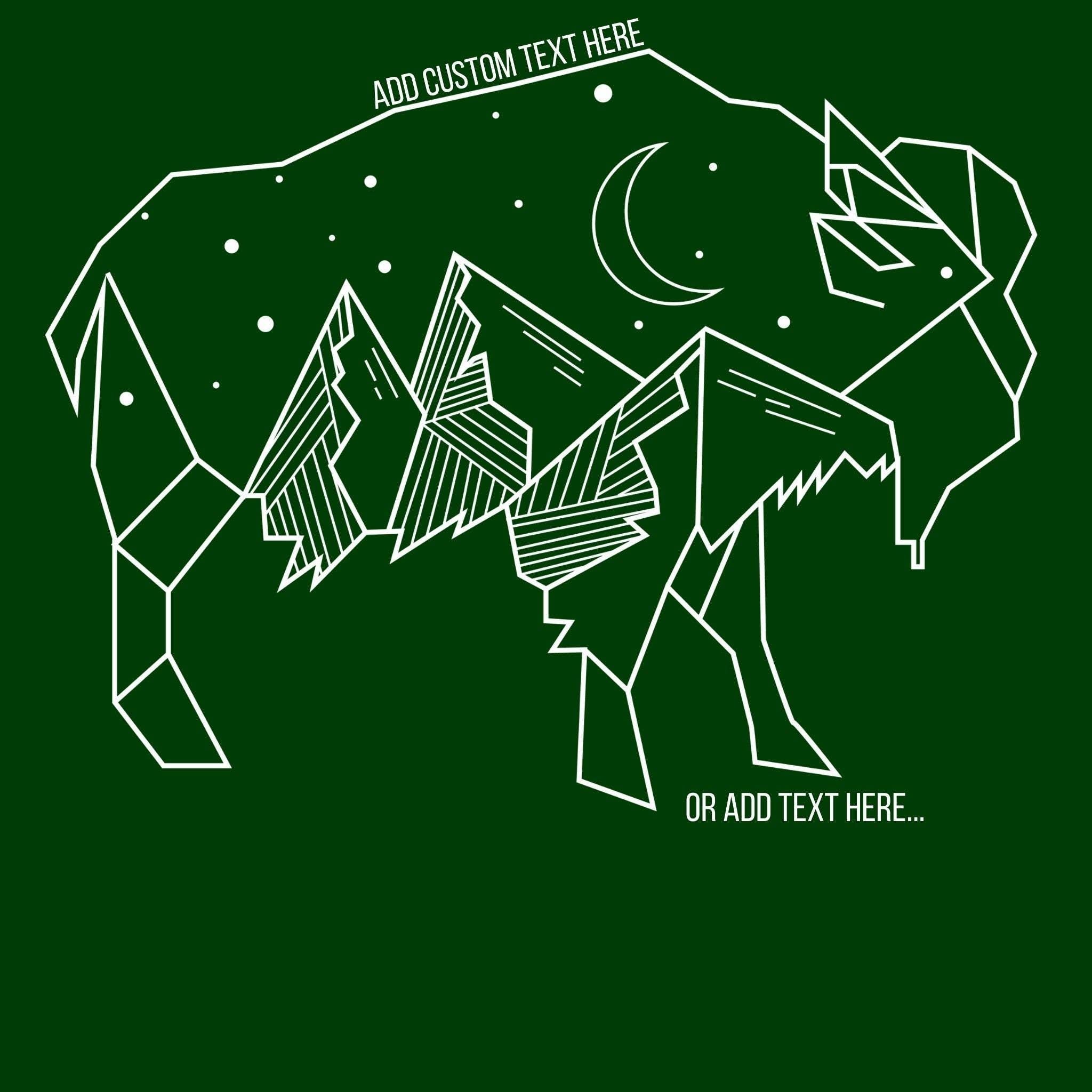 WHOLESALE Geometric Buffalo Mountain Hoodie Sweatshirt | Crewneck 006-Sweatshirts-208 Tees Wholesale, Idaho