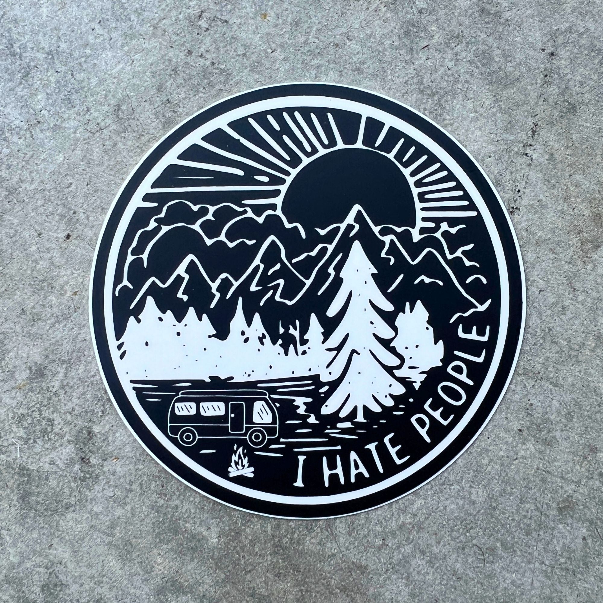 I Hate People Camping Sticker-Sticker-208 Tees Wholesale, Idaho