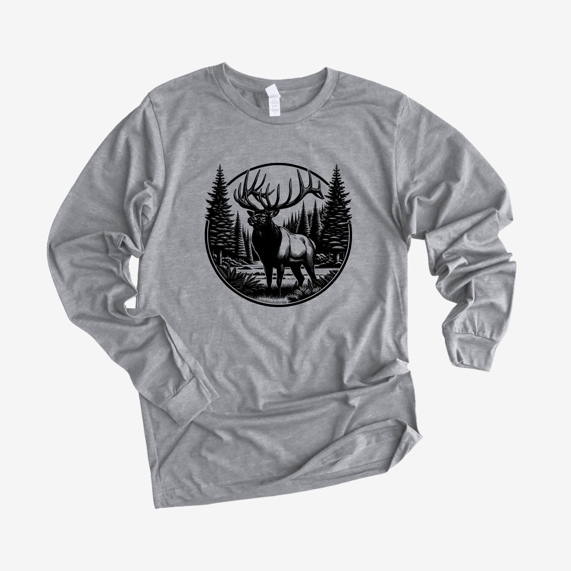 Elk Nature Long Sleeve *UNISEX FIT*-Long Sleeves-208 Tees Wholesale, Idaho