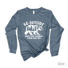 Go Outside Bear Long Sleeve Shirt 41! *UNISEX FIT*-Long Sleeves-208 Tees Wholesale, Idaho