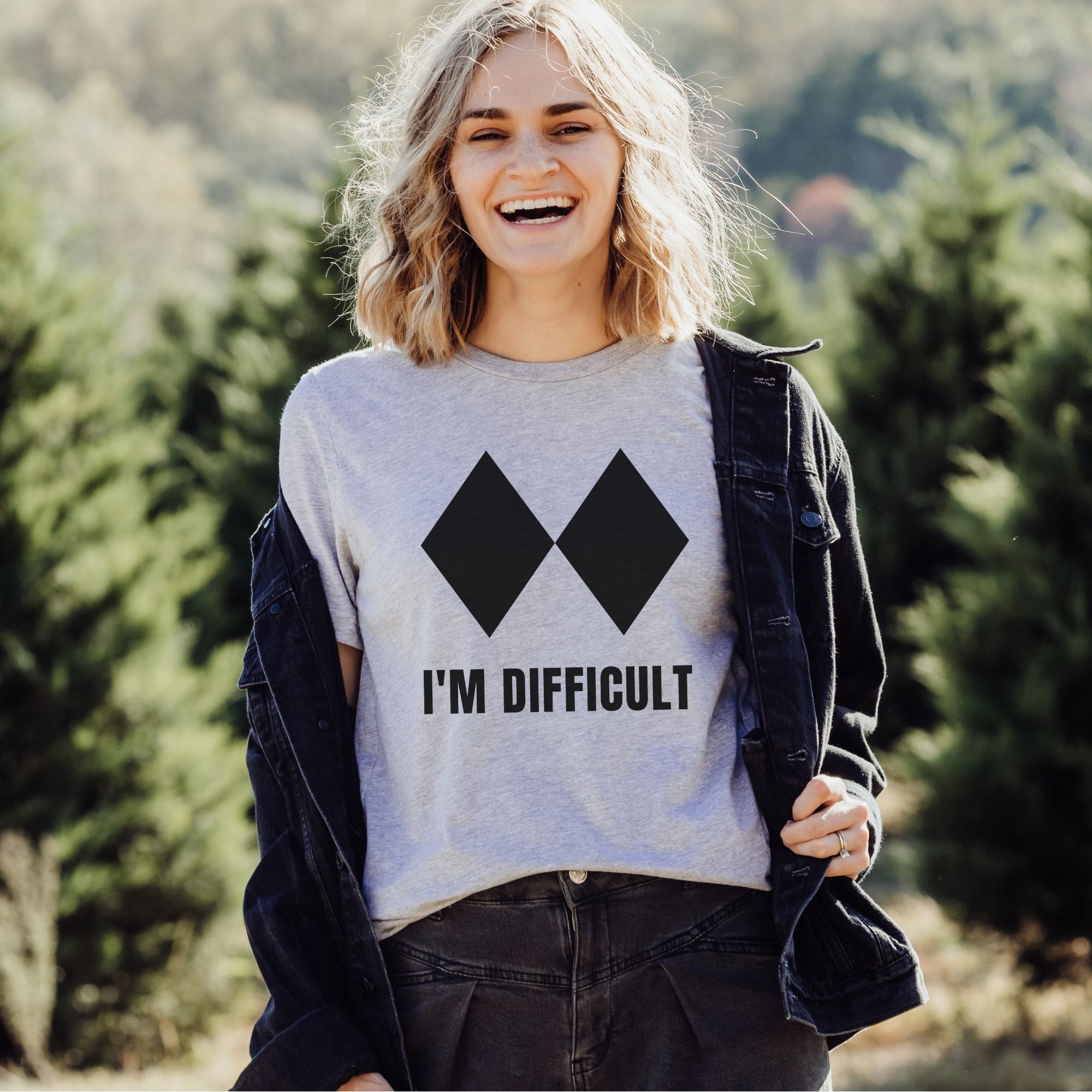 I'm Difficult Funny Skiing Shirt *UNISEX FIT*-208 Tees Wholesale, Idaho