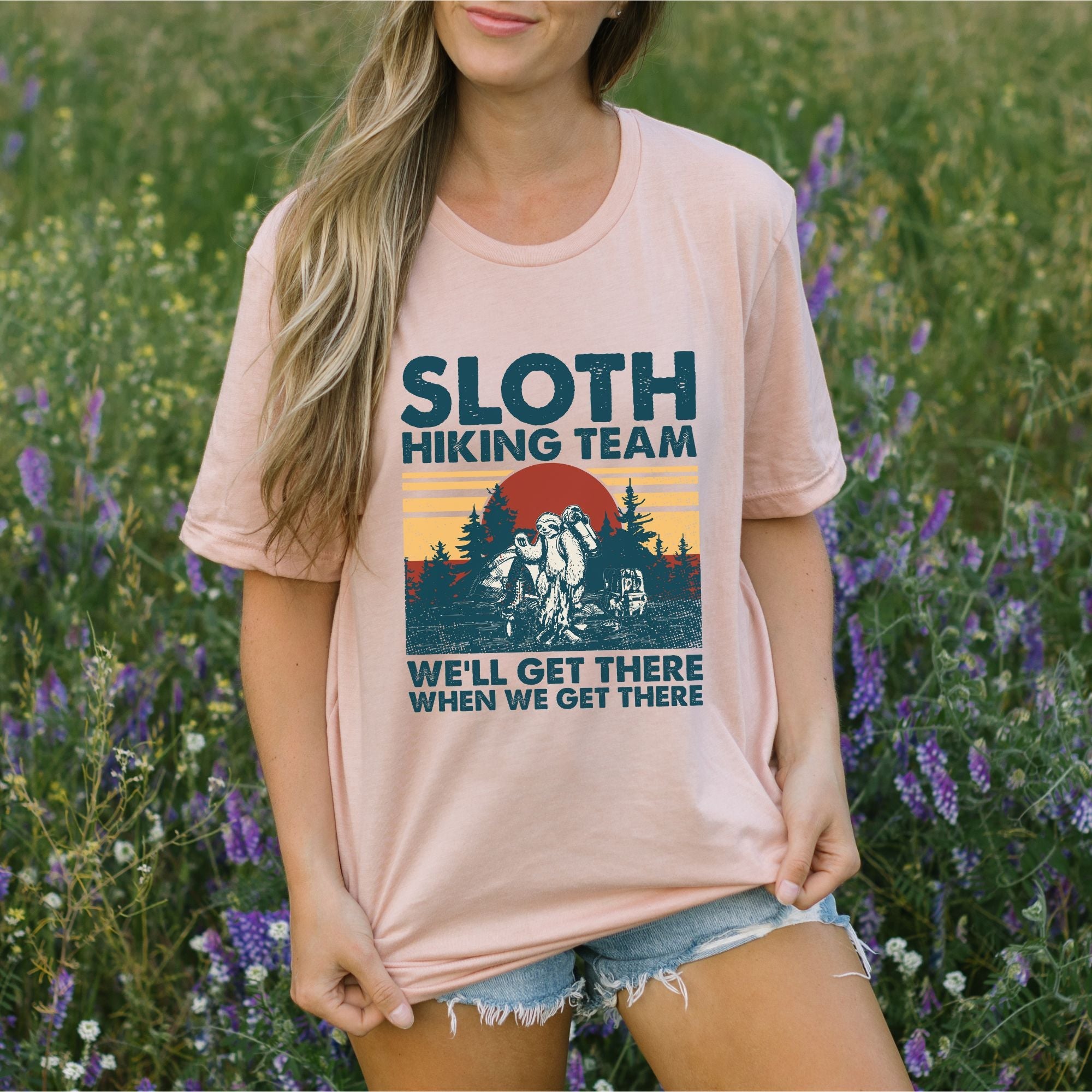 Sloth Hiking Team Tshirt for Hiker *UNISEX FIT*-208 Tees Wholesale, Idaho