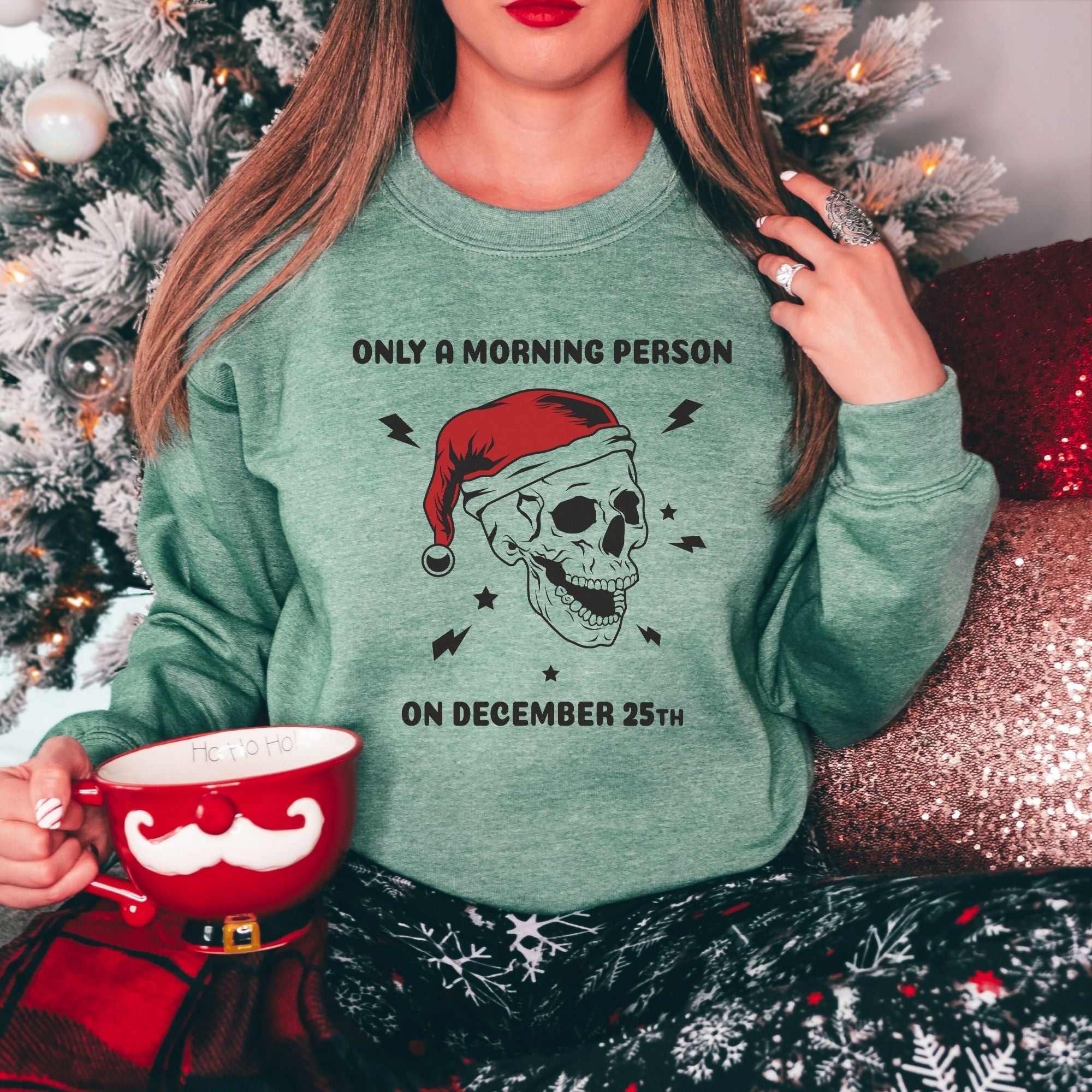 Funny Skeleton Holiday Crewneck Sweatshirt Christmas Season Hoodie *UNISEX FIT*-Sweatshirts-208 Tees Wholesale, Idaho