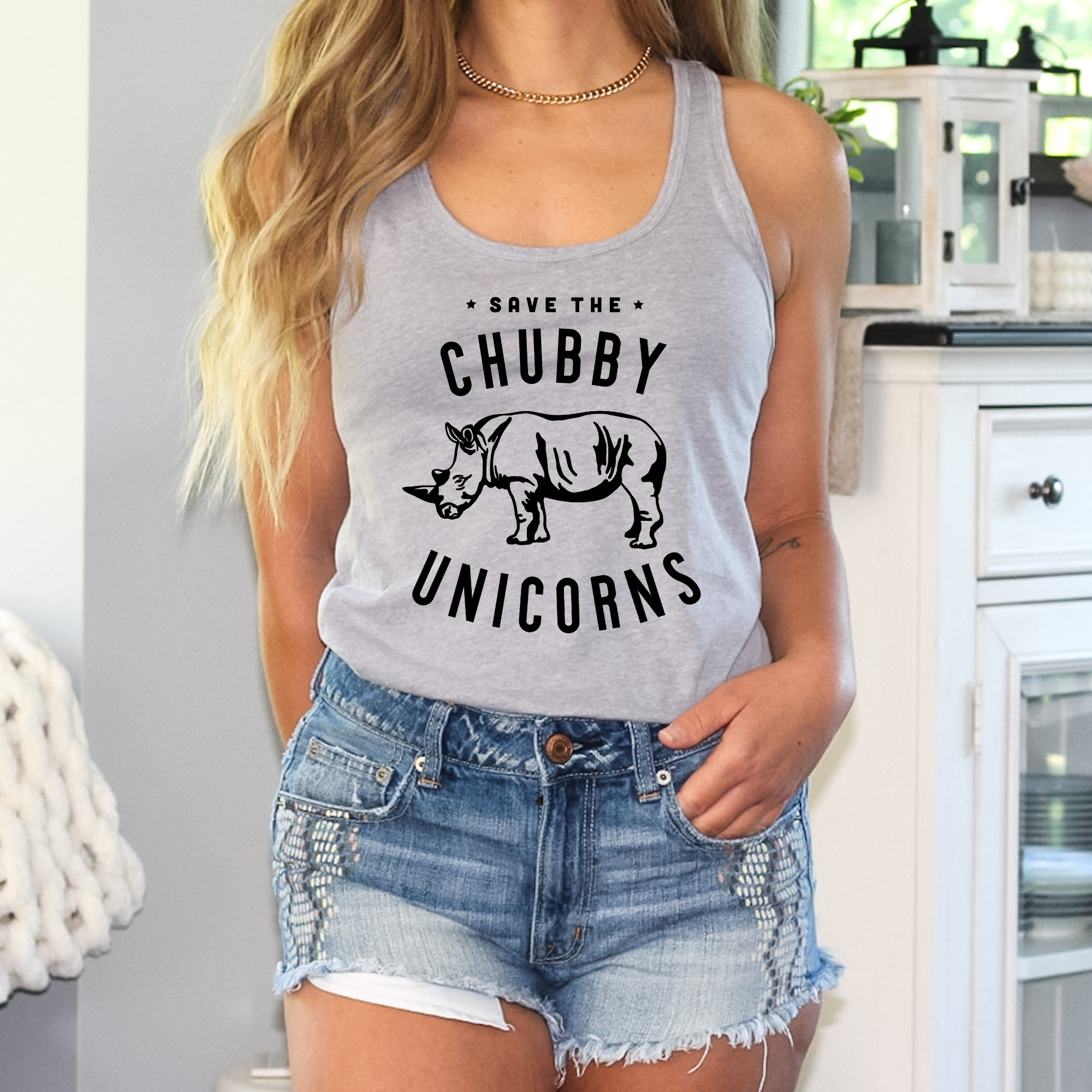 Save The Chubby Unicorns Tank Top-Tank Tops-208 Tees Wholesale, Idaho