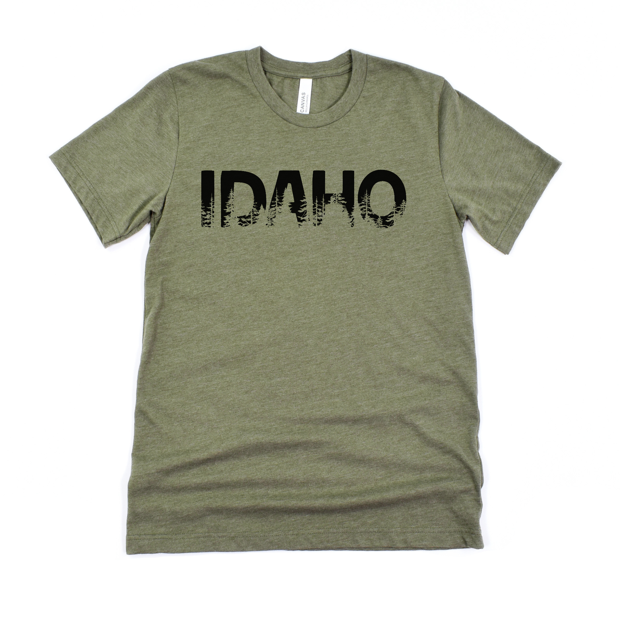 Idaho Pine Trees Graphic Tee Long Sleeve 261B-Graphic Tees-208 Tees Wholesale, Idaho