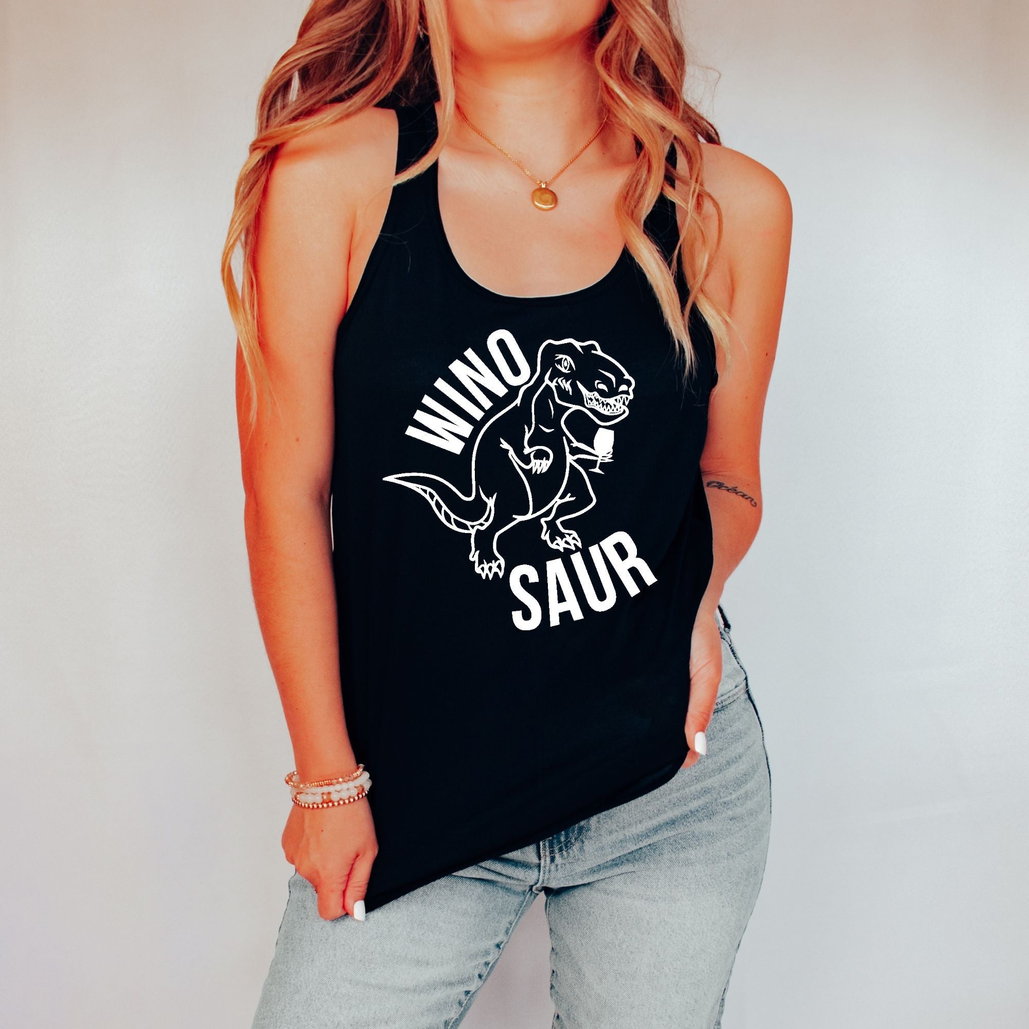 Winosaur Tank Top-Tank Tops-208 Tees Wholesale, Idaho