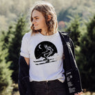 Skeleton Skiing Graphic Tee Long Sleeve 292-Graphic Tees-208 Tees Wholesale, Idaho
