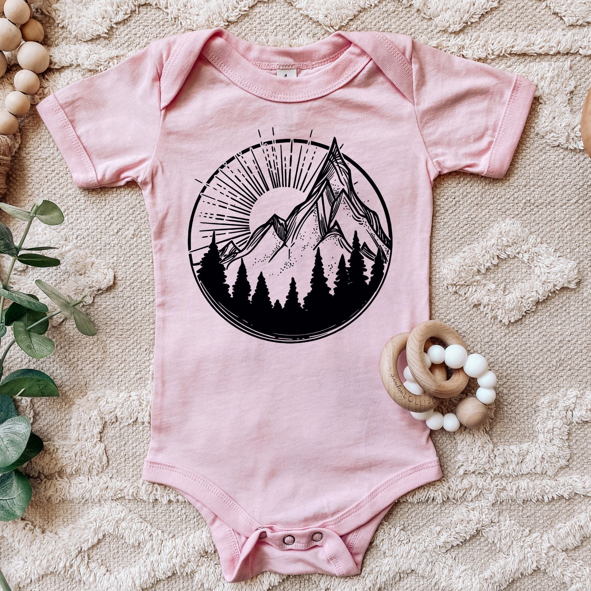 Mountain Sun Baby Bodysuit or Tshirt *UNISEX FIT*-Baby & Toddler-208 Tees Wholesale, Idaho