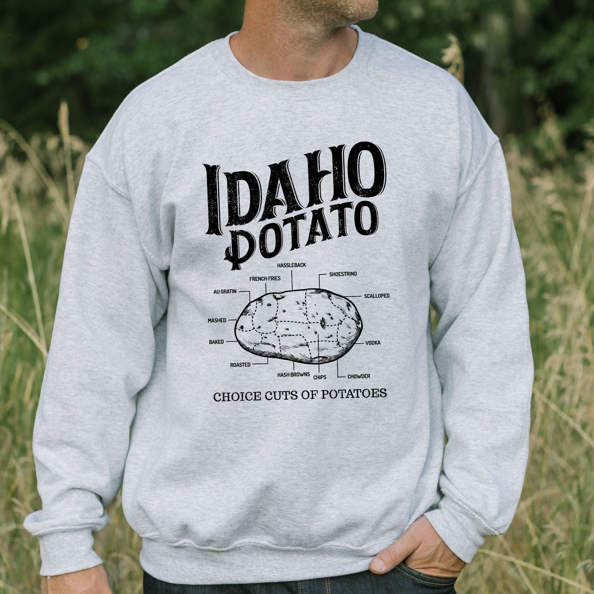 Idaho Potato Sweatshirt Men and Women *UNISEX FIT*-Sweatshirts-208 Tees Wholesale, Idaho