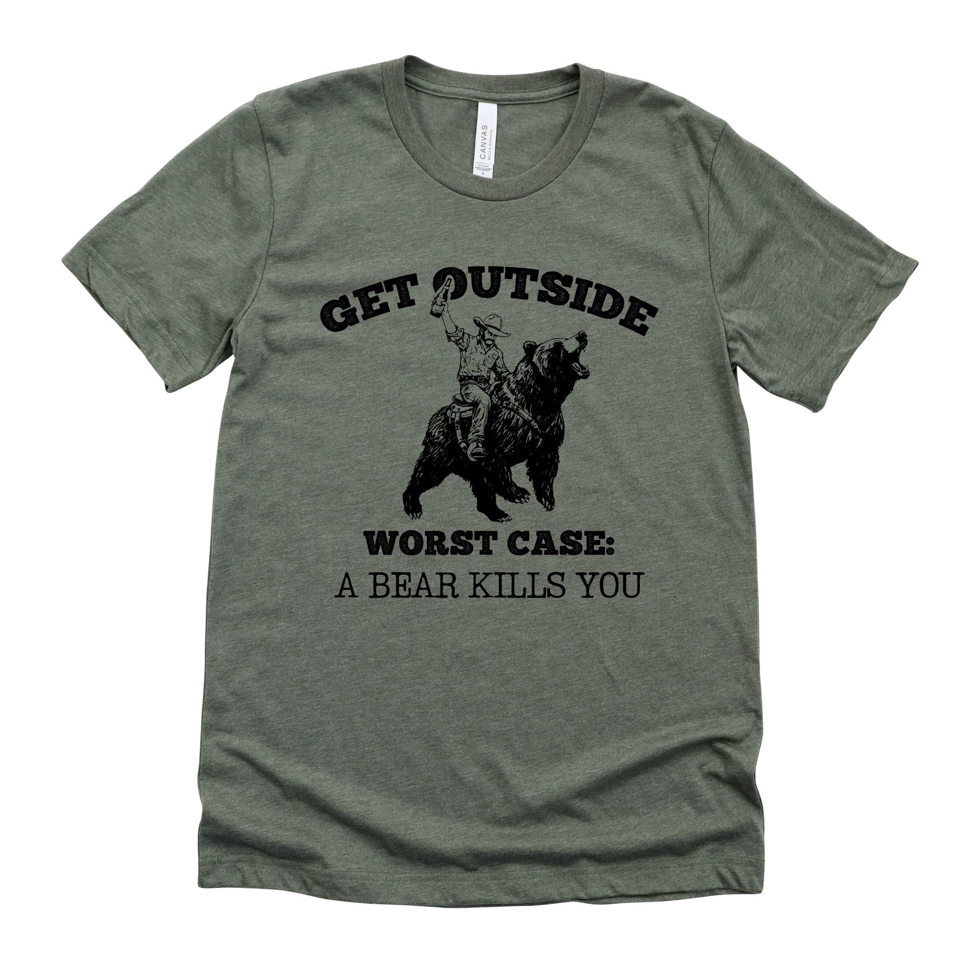 Hilarious Get Outside Bear Shirt TShirt *UNISEX FIT*-Graphic Tees-208 Tees Wholesale, Idaho