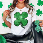 St Patrick's Day Faux Sequin Shamrock for Women *UNISEX FIT*-208 Tees Wholesale, Idaho