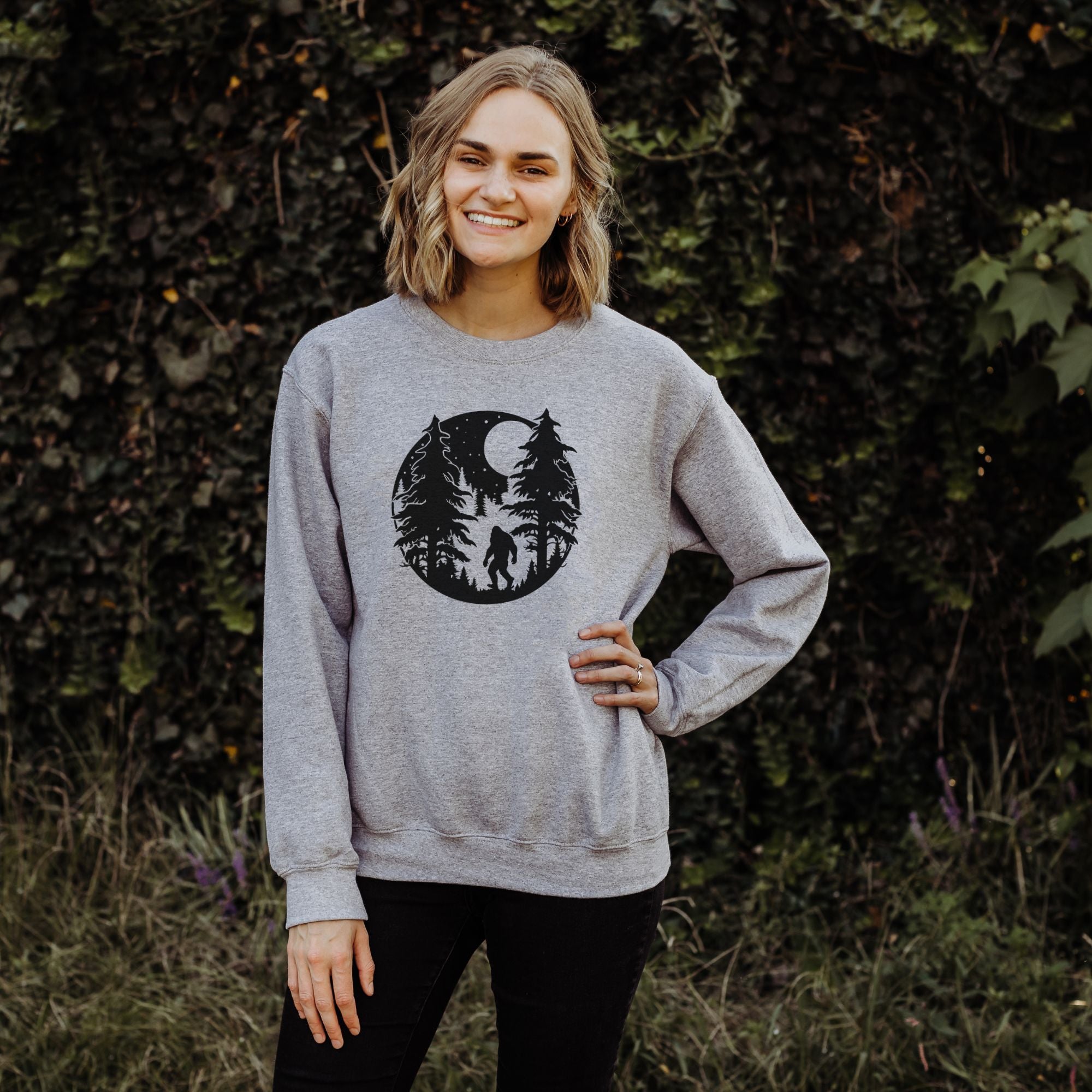 Bigfoot Nature Sweatshirt *UNISEX FIT*-Sweatshirts-208 Tees Wholesale, Idaho