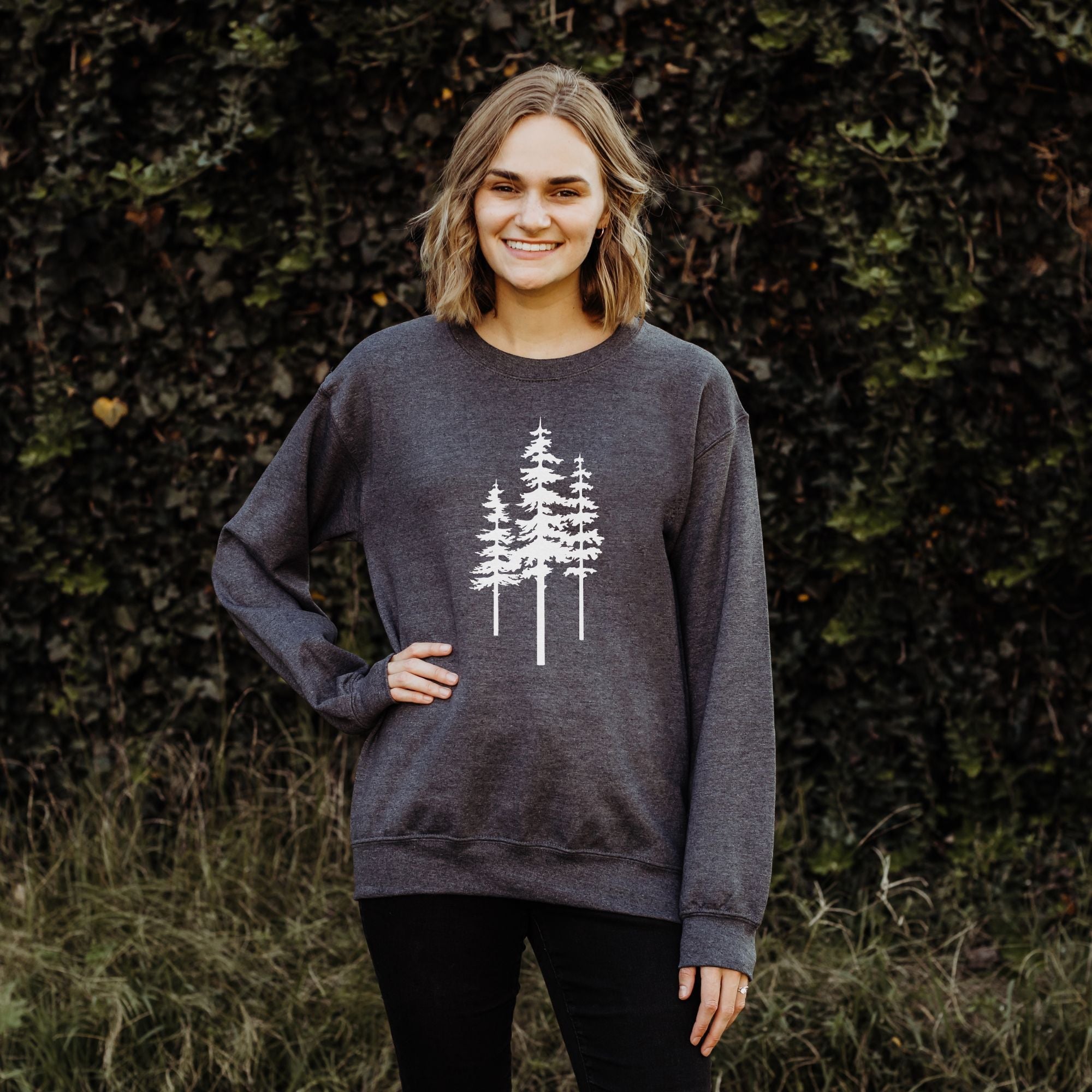 Three Trees Sweatshirt *UNISEX FIT*-Sweatshirts-208 Tees Wholesale, Idaho