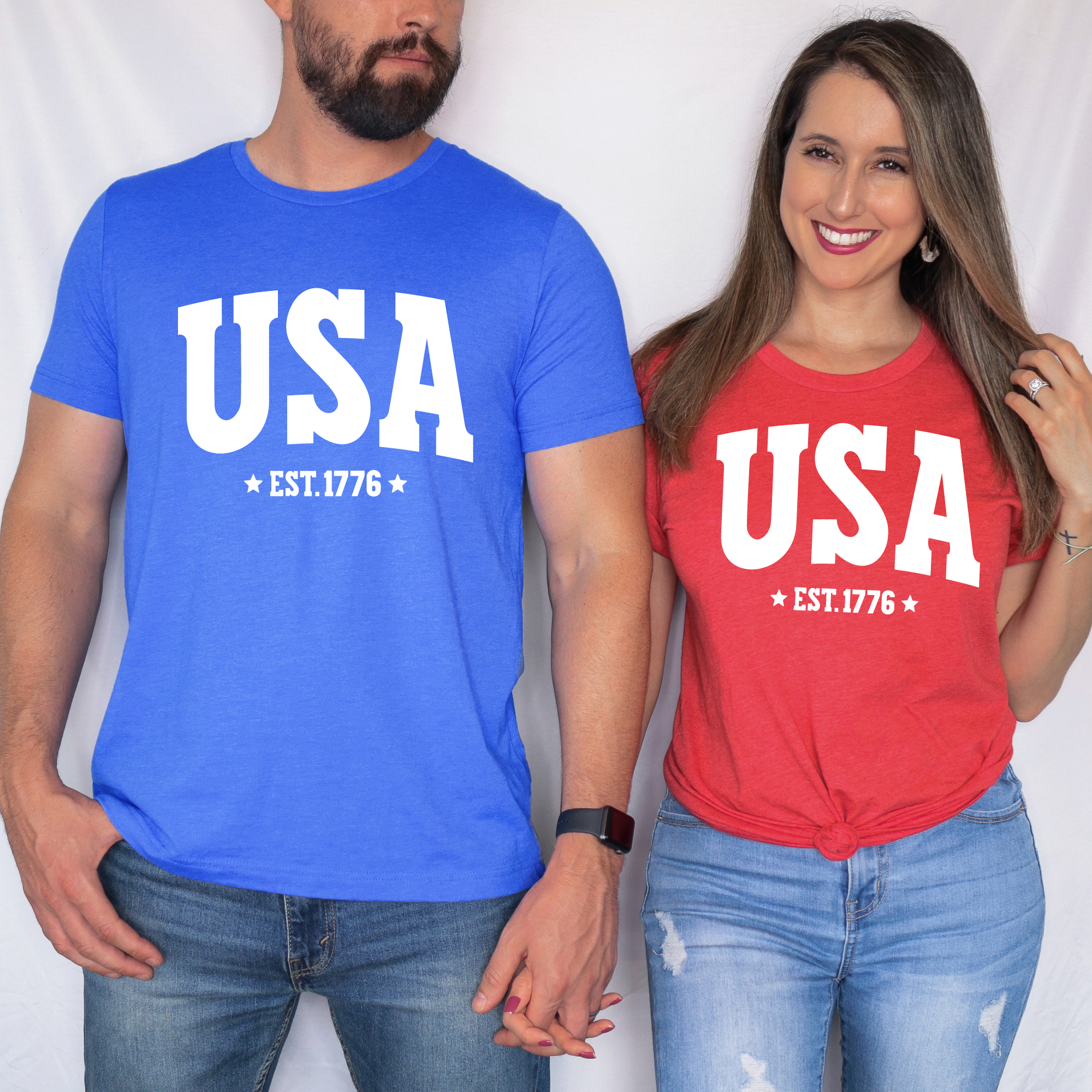 USA T Shirt for 4th Of July *UNISEX FIT*-Graphic Tees-208 Tees Wholesale, Idaho