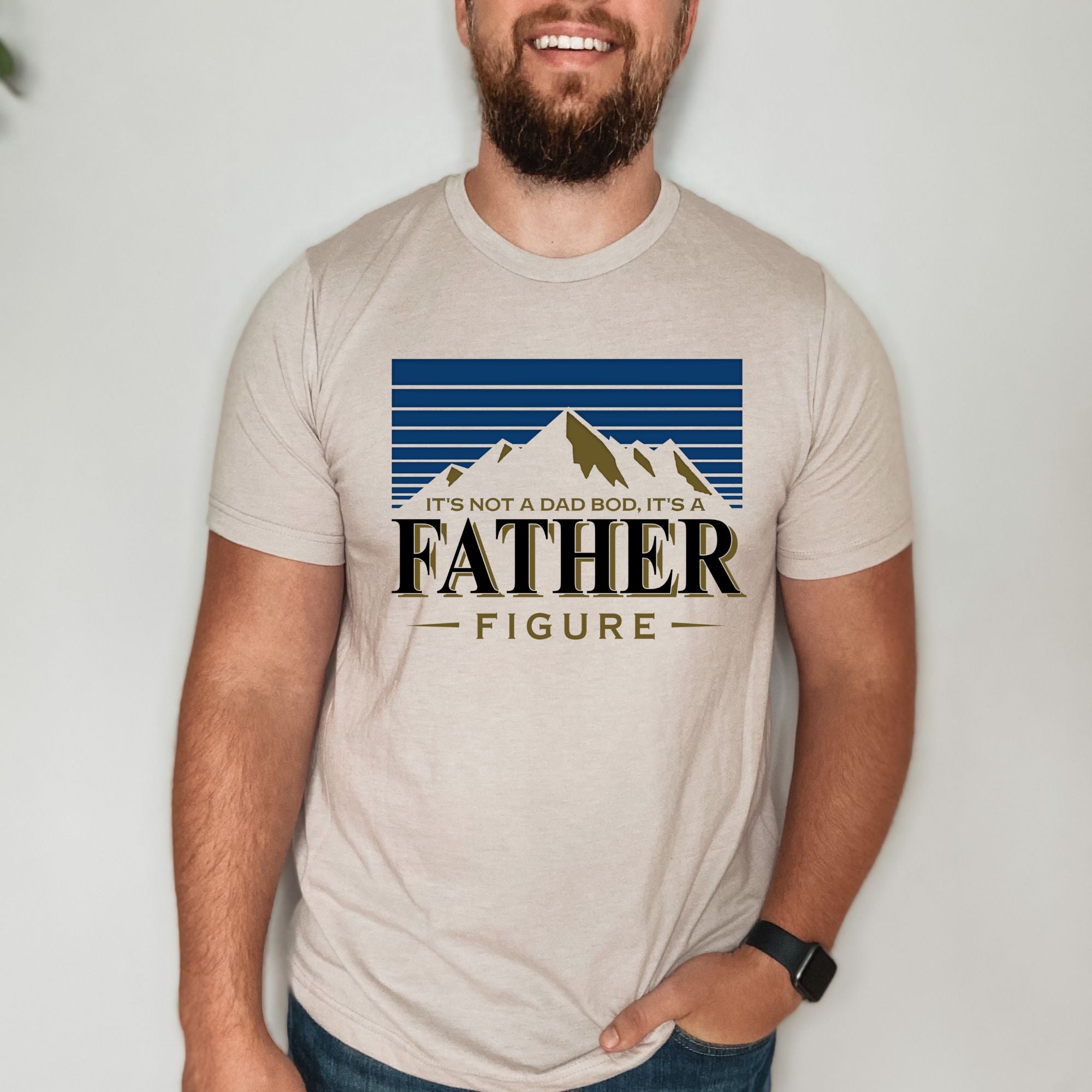 Father Figure Beer Loving Dad TShirt Graphic Tee *UNISEX FIT*-Graphic Tees-208 Tees Wholesale, Idaho