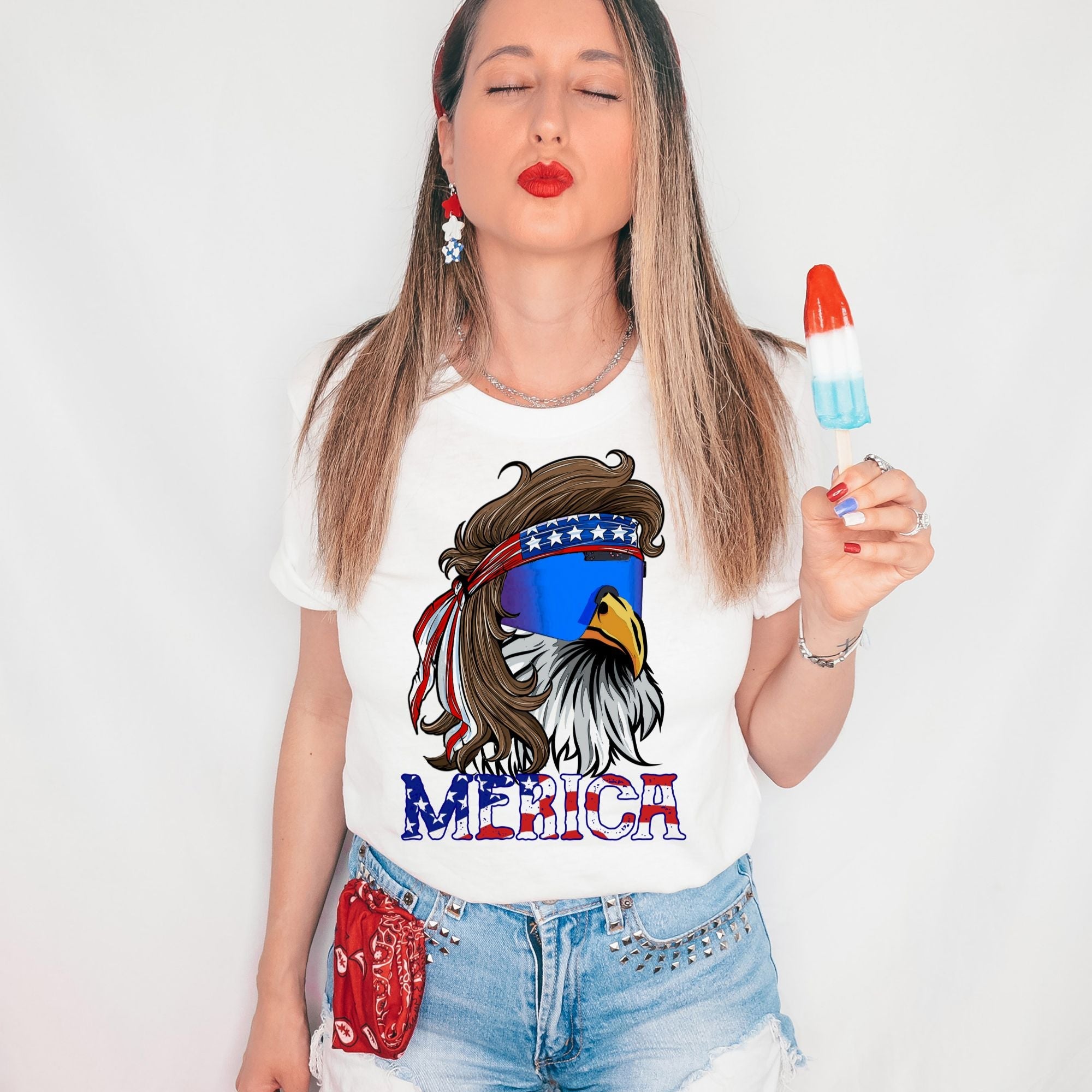 'Merica T Shirt for 4th Of July *UNISEX FIT*-Graphic Tees-208 Tees Wholesale, Idaho