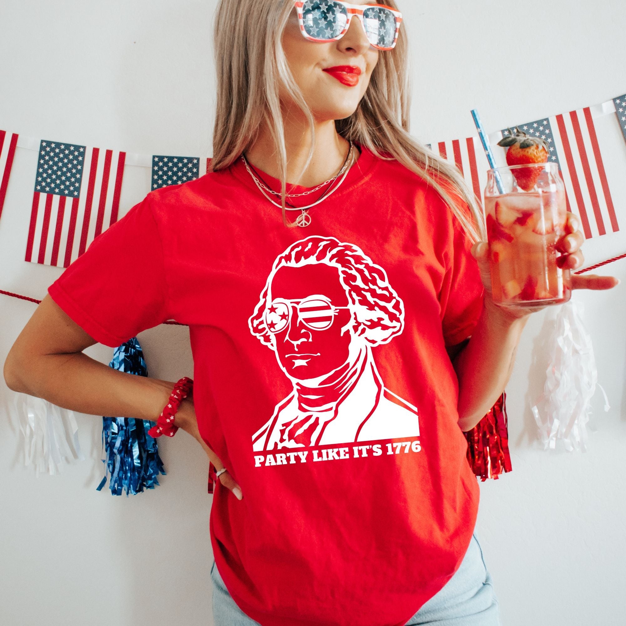 Party Like It's 1776 T Shirt for 4th Of July *UNISEX FIT*-Graphic Tees-208 Tees Wholesale, Idaho