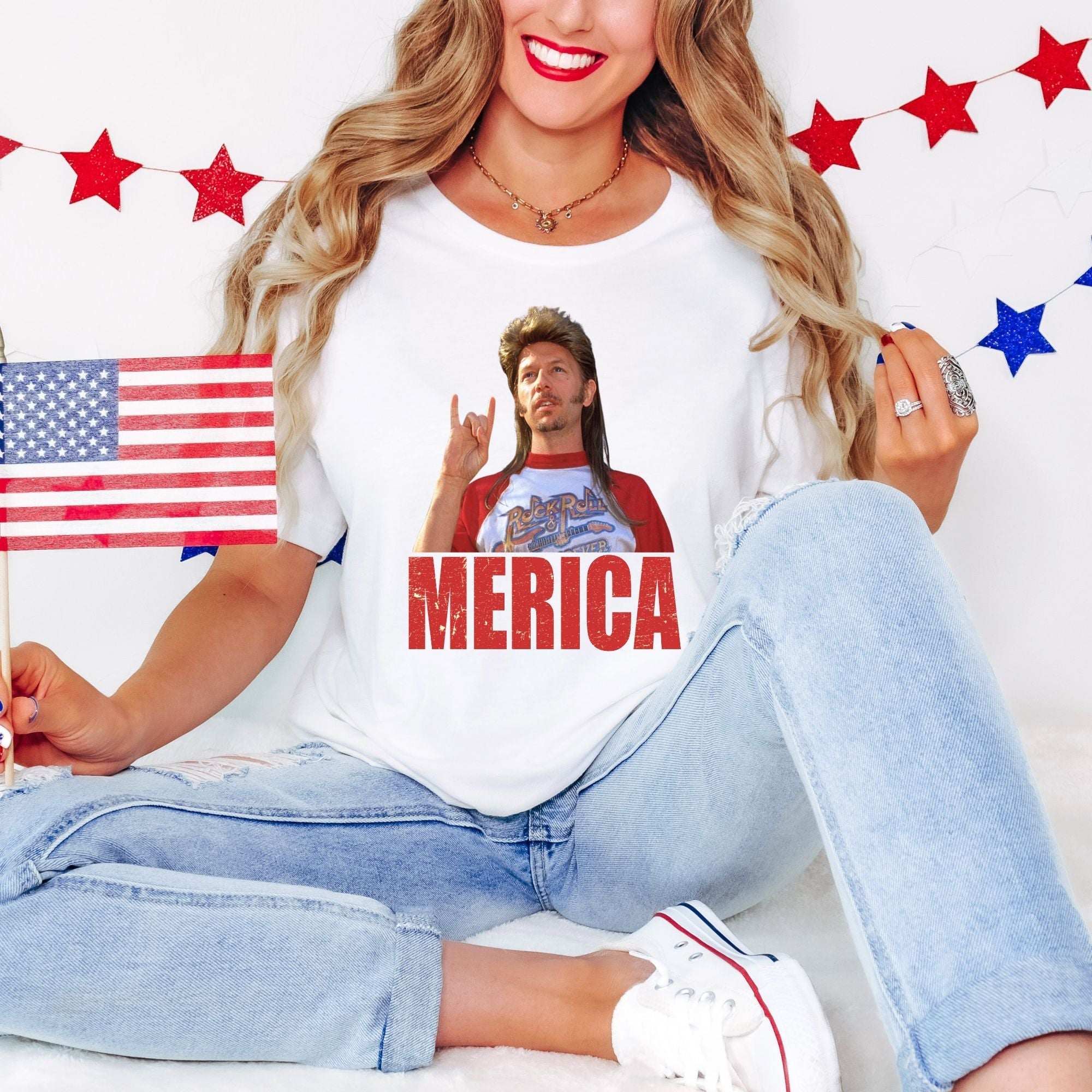 'Merica T Shirt for 4th Of July *UNISEX FIT*-Graphic Tees-208 Tees Wholesale, Idaho