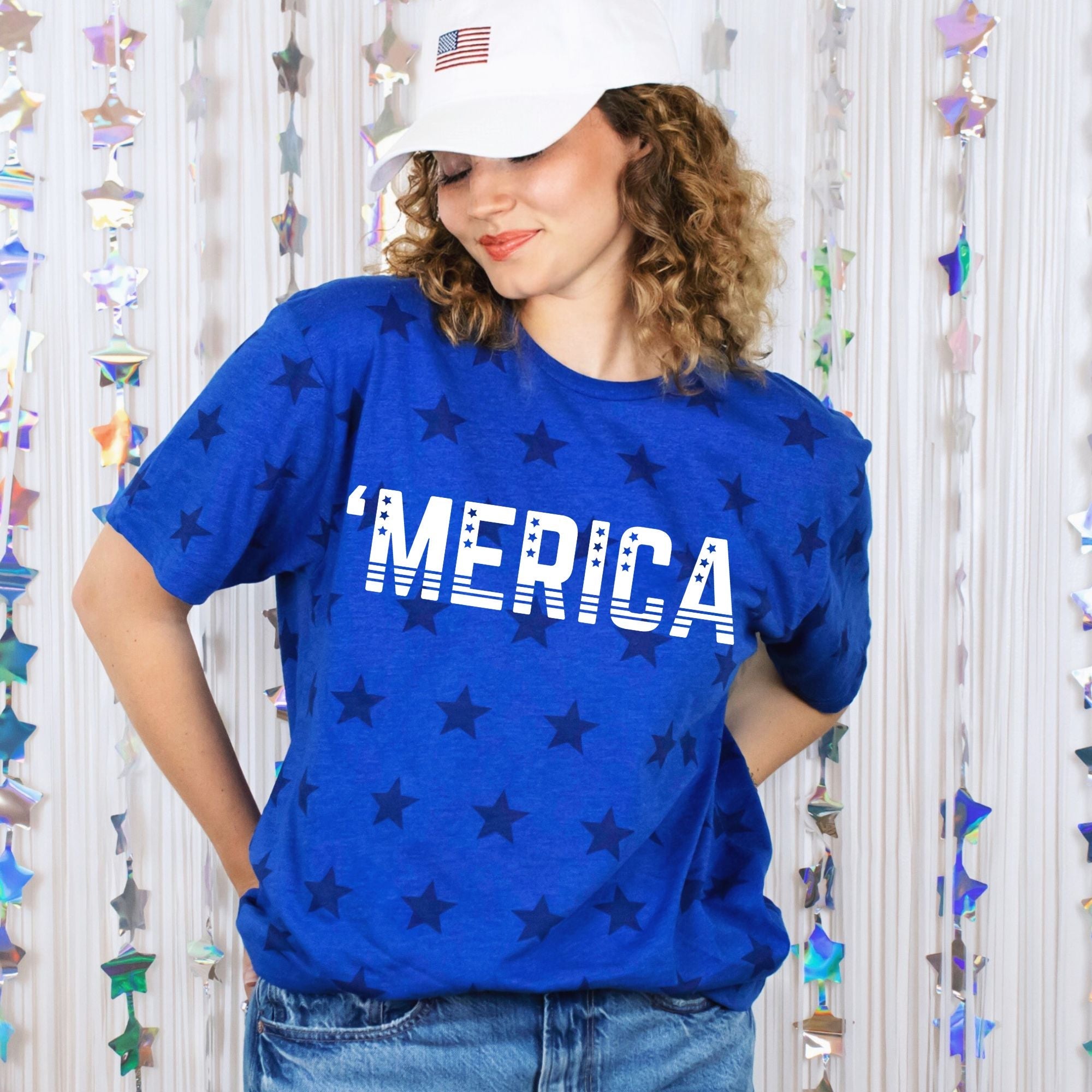 'Merica T Shirt for 4th Of July *UNISEX FIT*-Graphic Tees-208 Tees Wholesale, Idaho
