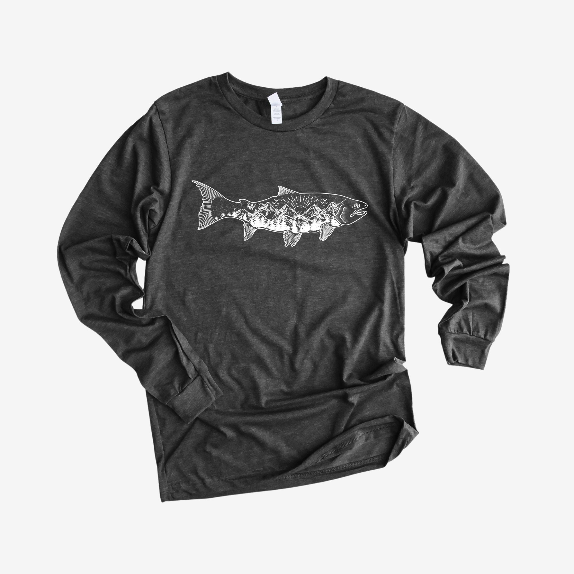 Fishing Long Sleeve Shirt 18T *UNISEX FIT*-Long Sleeves-208 Tees Wholesale, Idaho