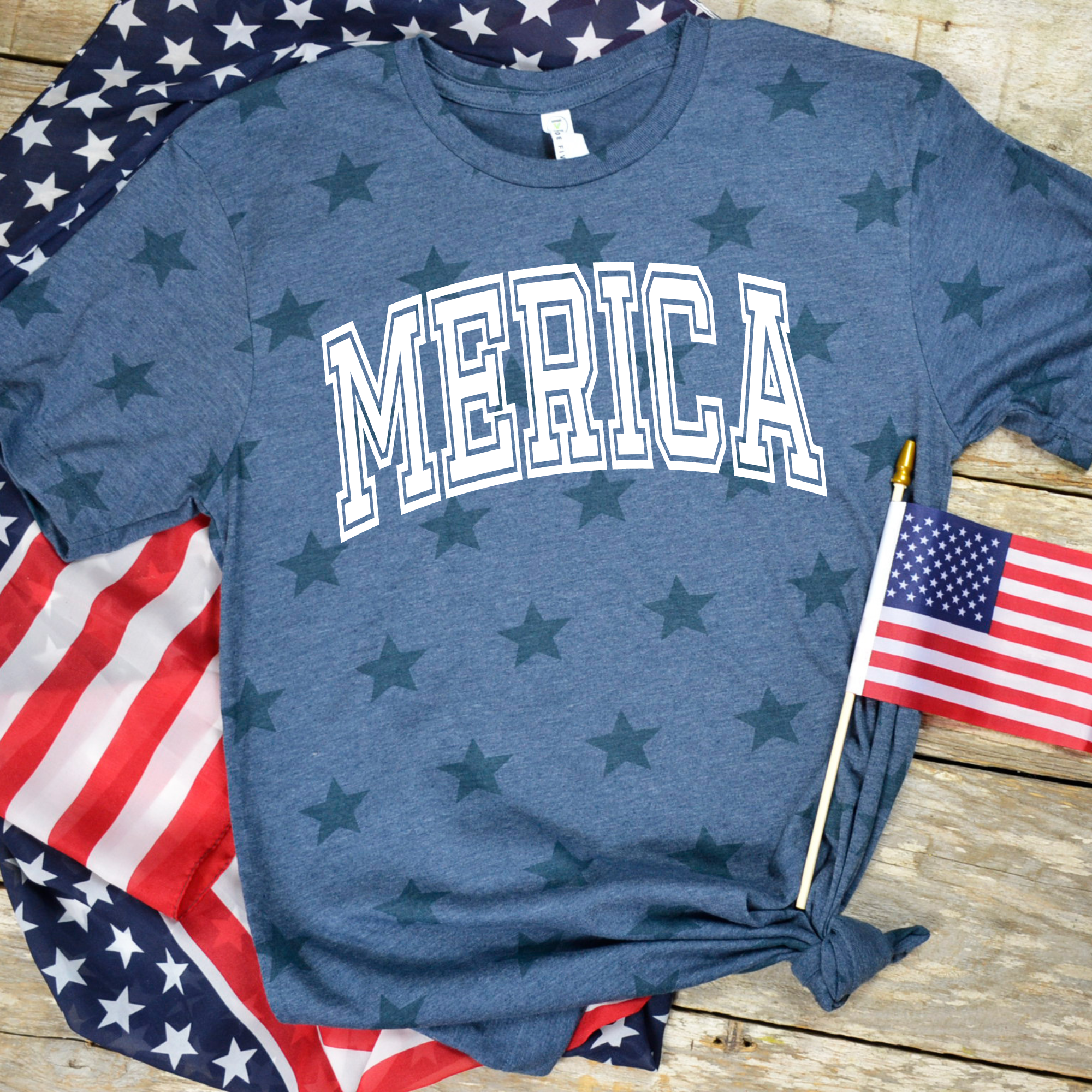 Merica T Shirt for 4th Of July *UNISEX FIT*-Graphic Tees-208 Tees Wholesale, Idaho